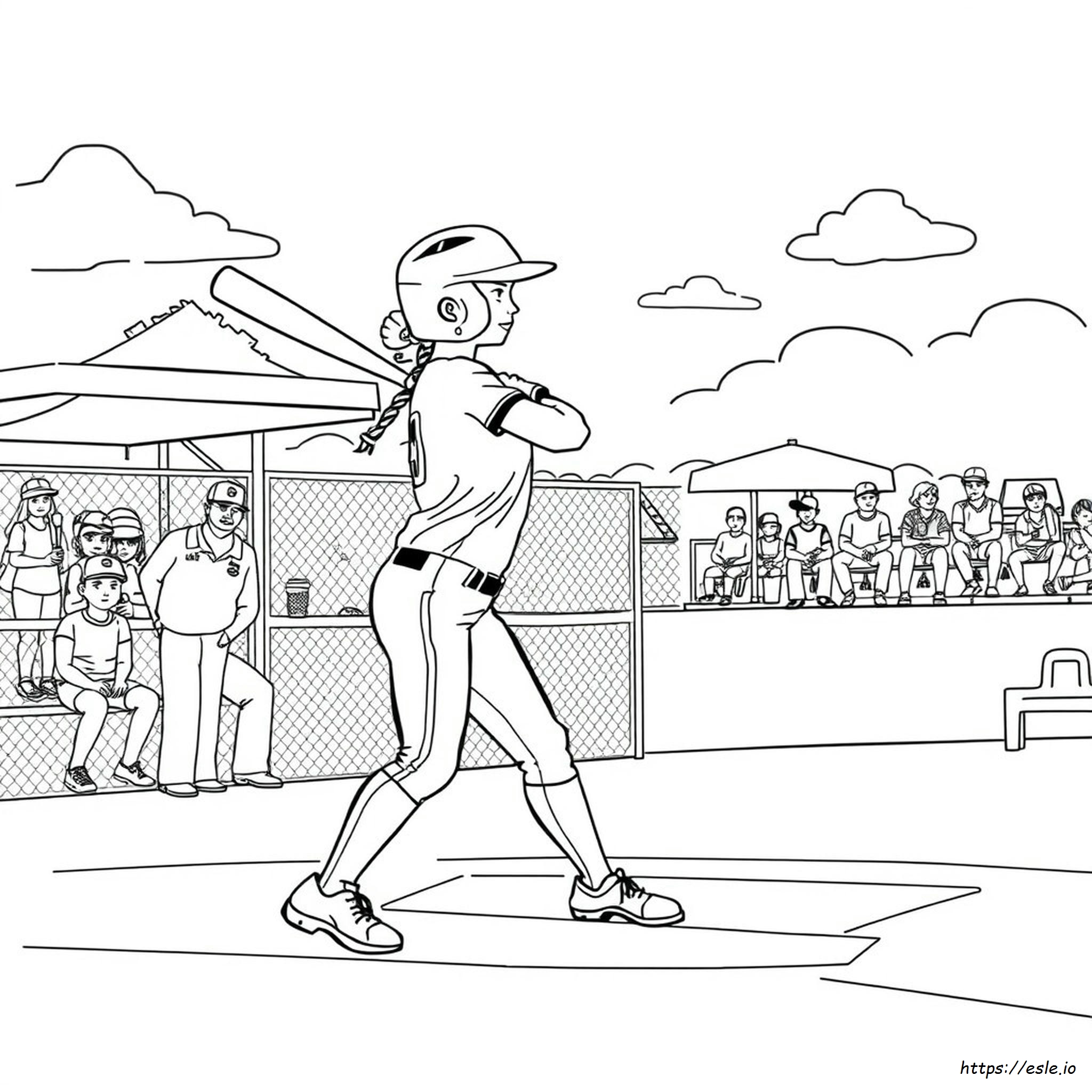 Softball Coloring Pages Free