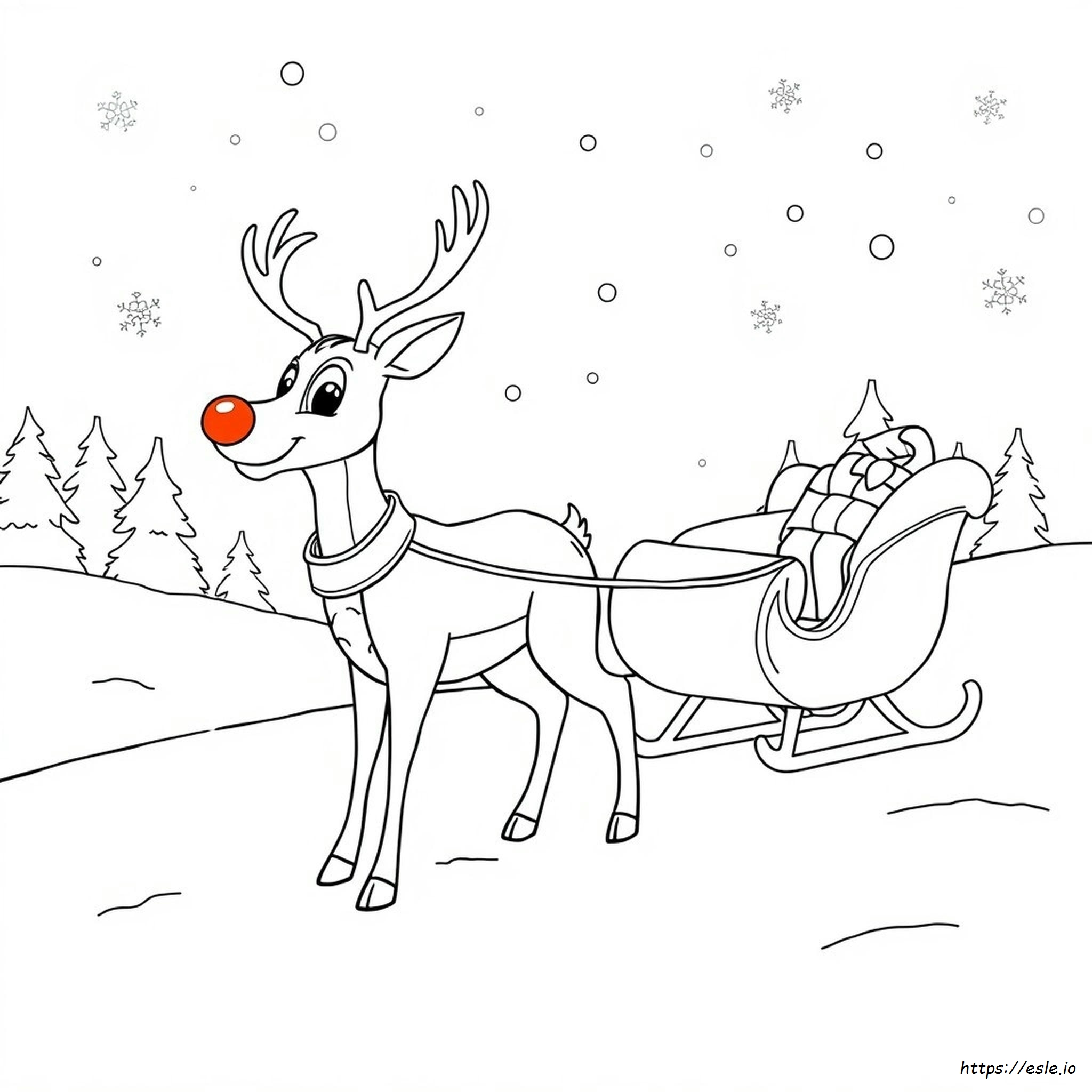 Rudolph Coloring Picture