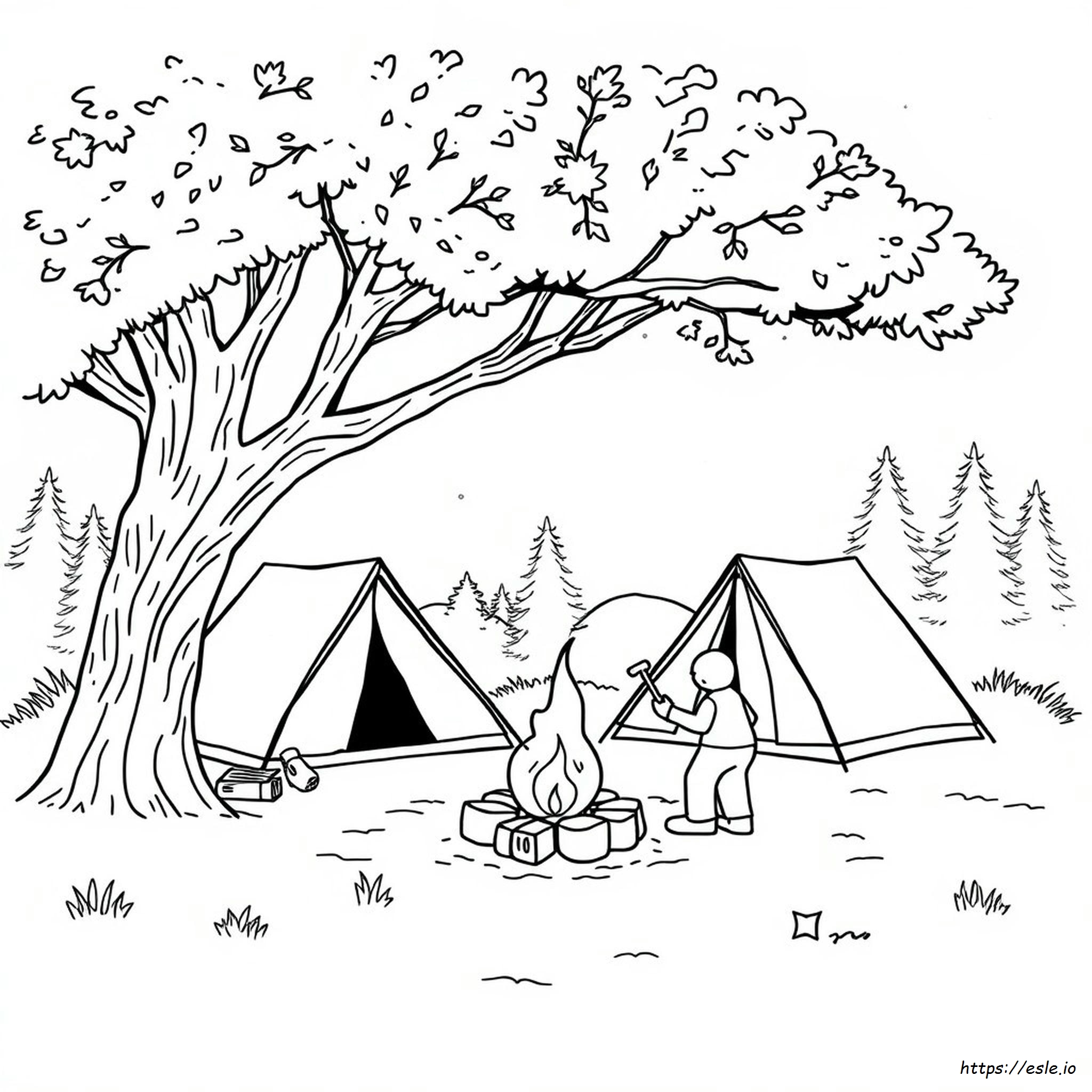Free Coloring Pages Of Camping