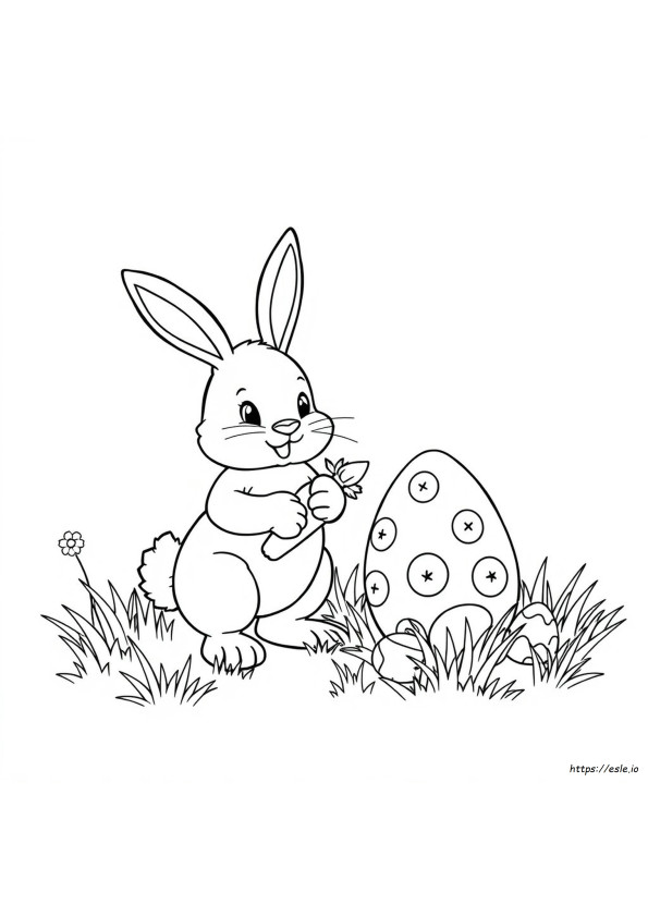 Coloring Page Of A Easter Bunny
