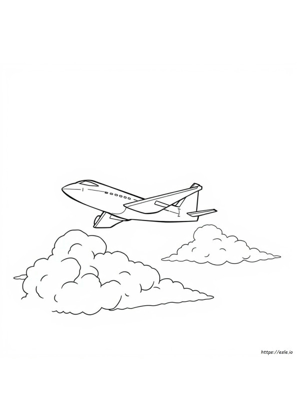 ジェット機 ぬりえ