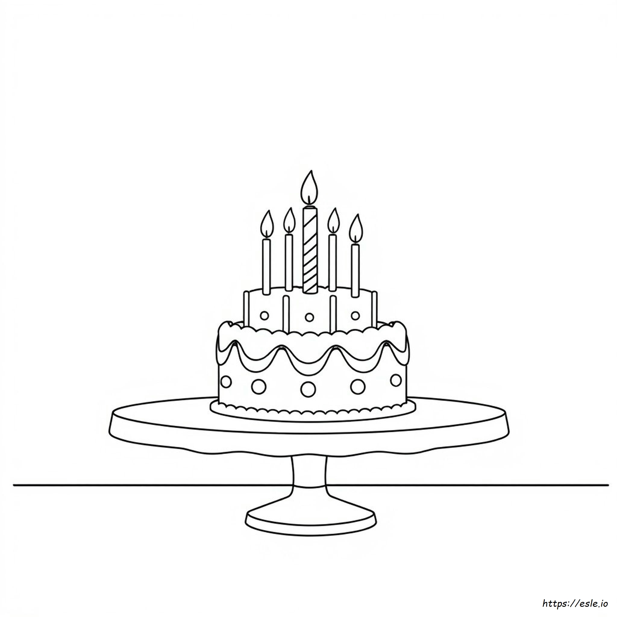 Birthday Cake Printable Coloring Pages