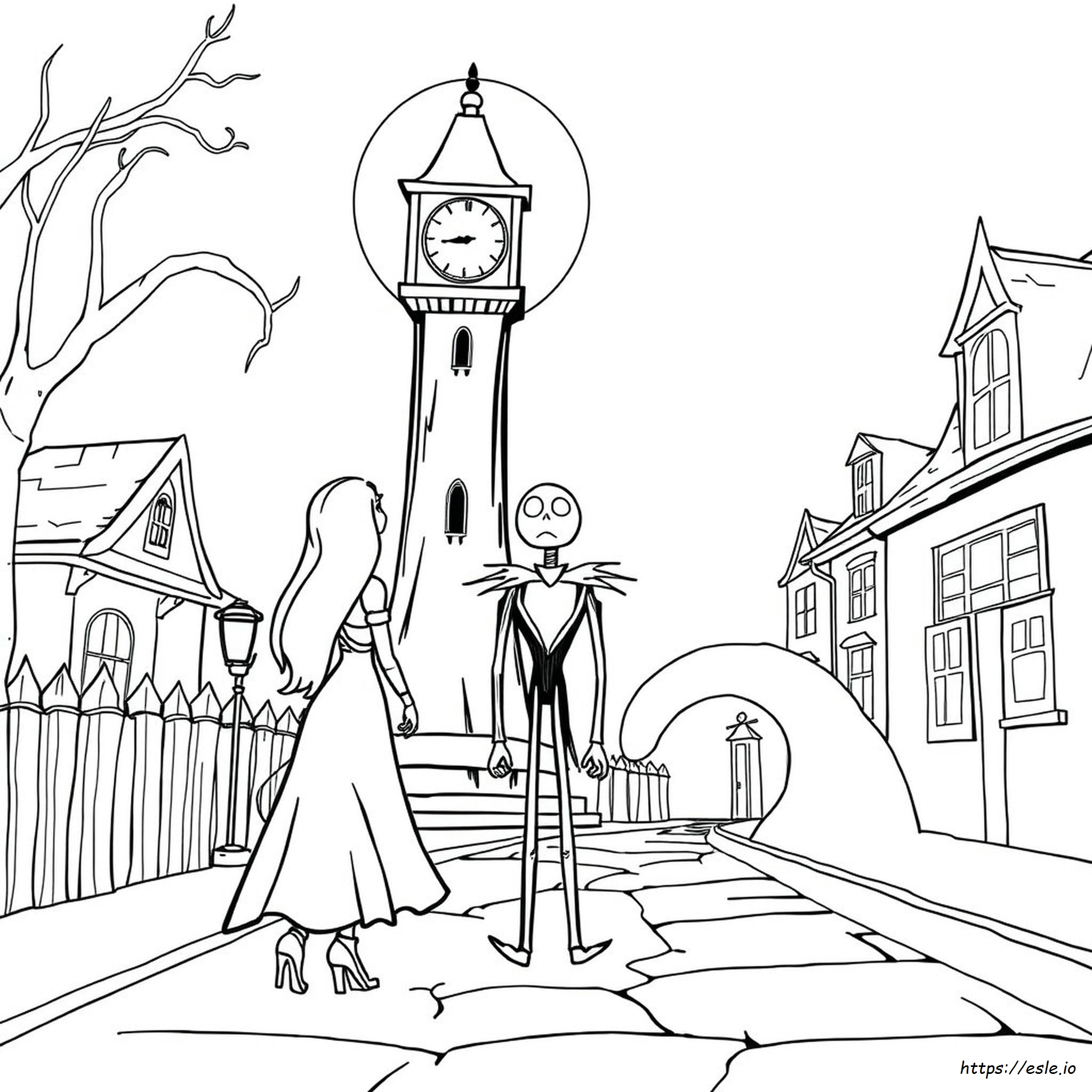 Halaman Mewarnai The Nightmare Before Christmas