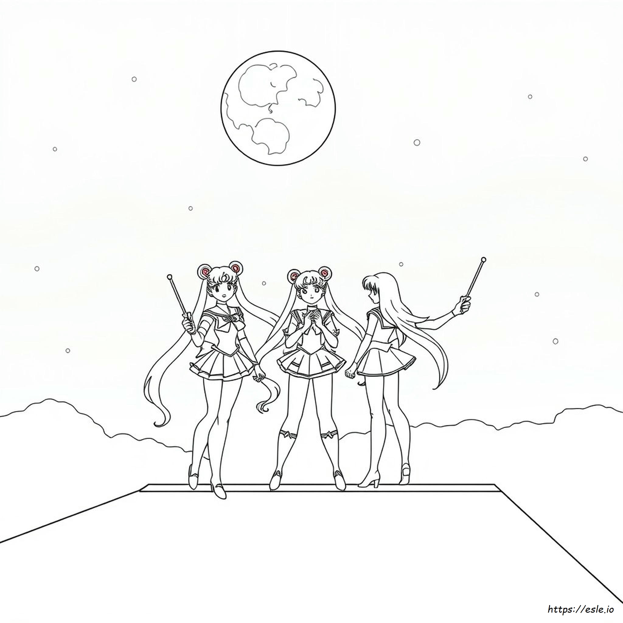 Sailor Moon And Friends Coloring Pages