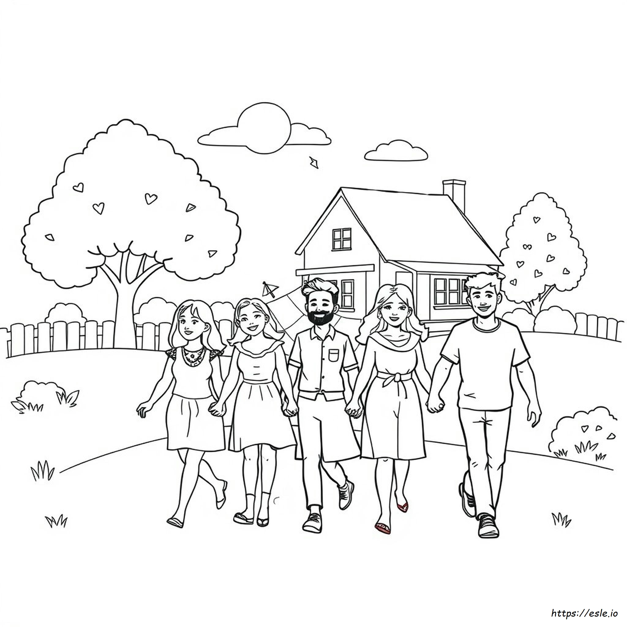 Gambar Mewarnai Keluarga