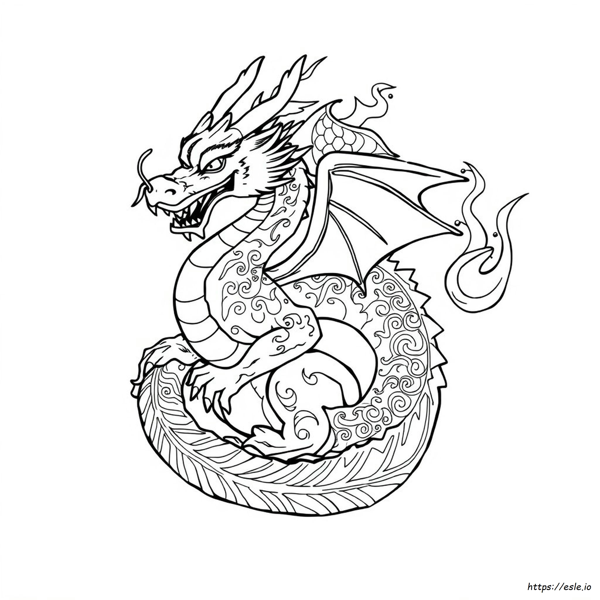 Dragon Tattoo Coloring Pages