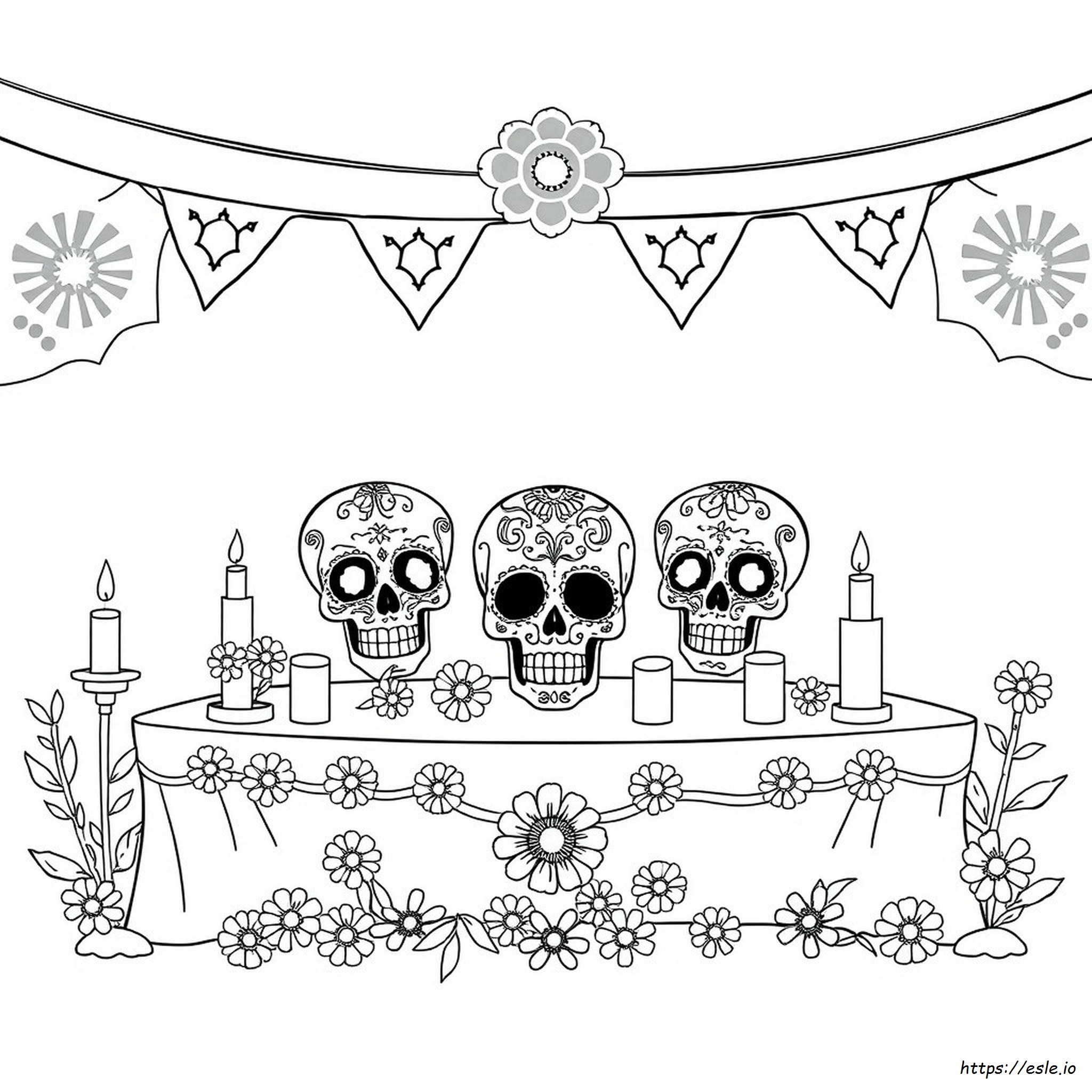 Free Printable Sugar Skull Coloring Pages