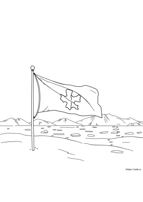 Bendera Antartika Gambar Mewarnai