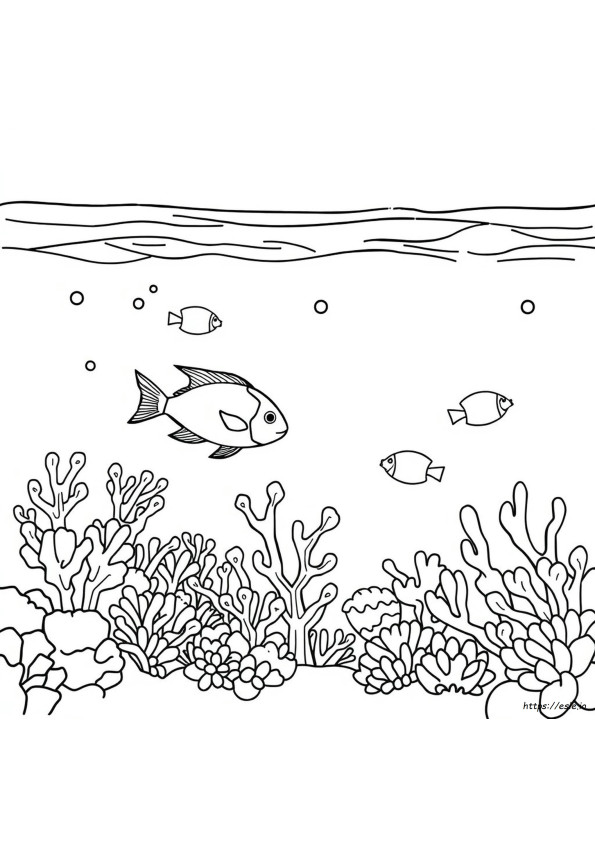 Debajo Del Mar Para Colorear