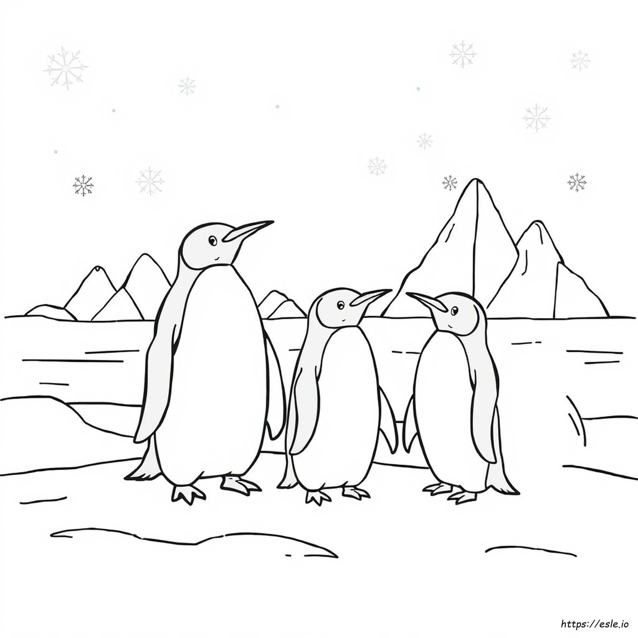 Planșe De Colorat Cu Pinguini De Printat