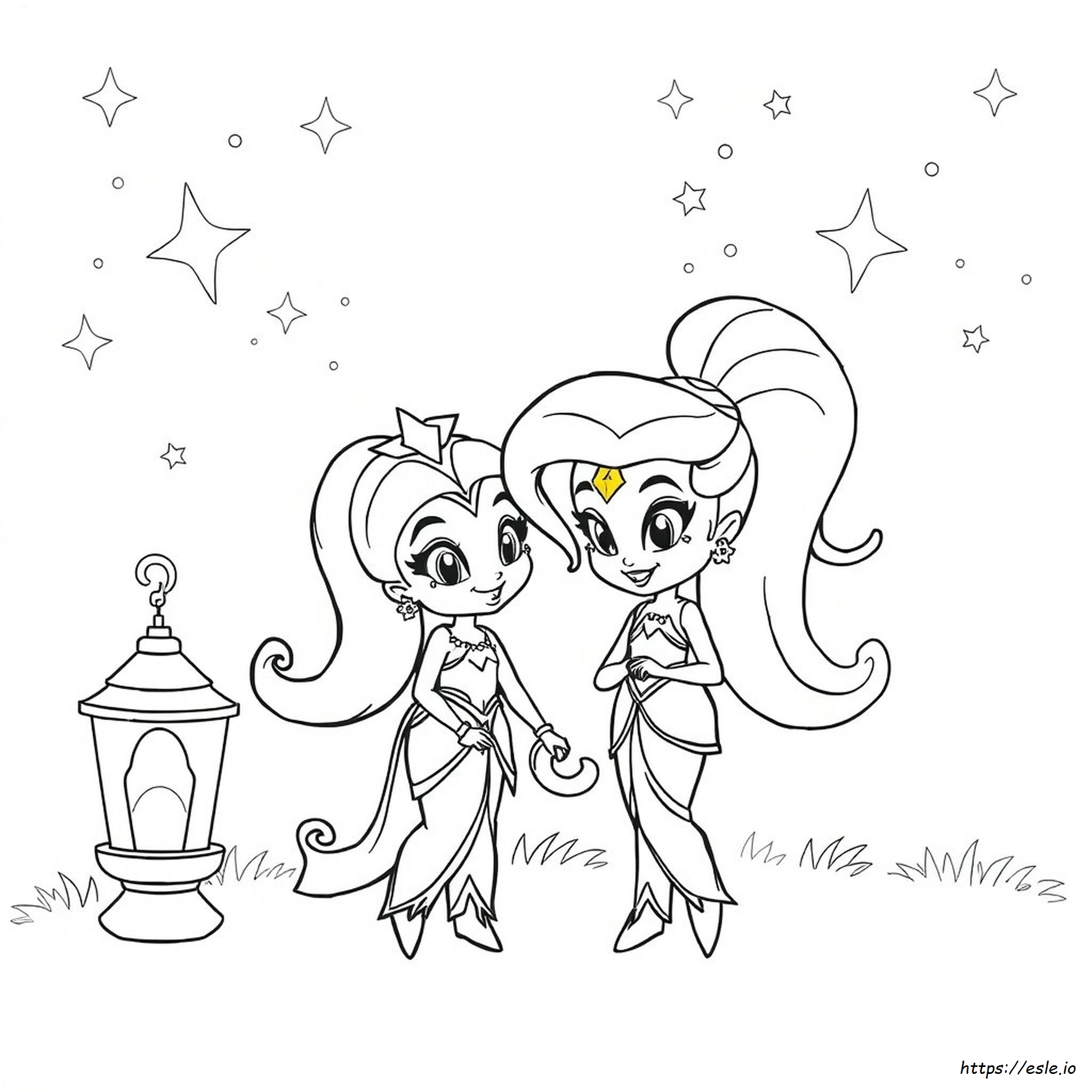 Free Printable Shimmer And Shine Coloring Pages