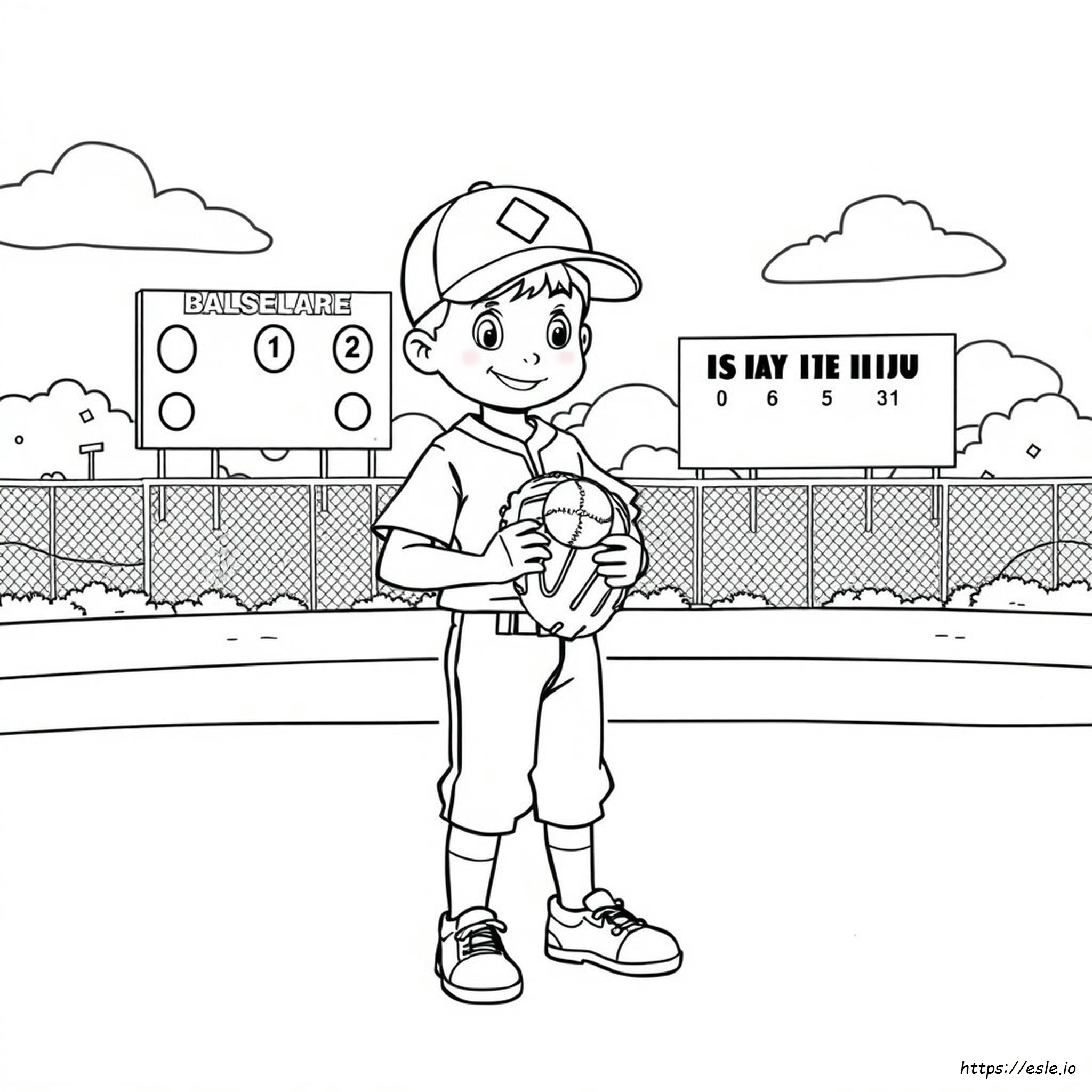 Free Coloring Pages Of Softball