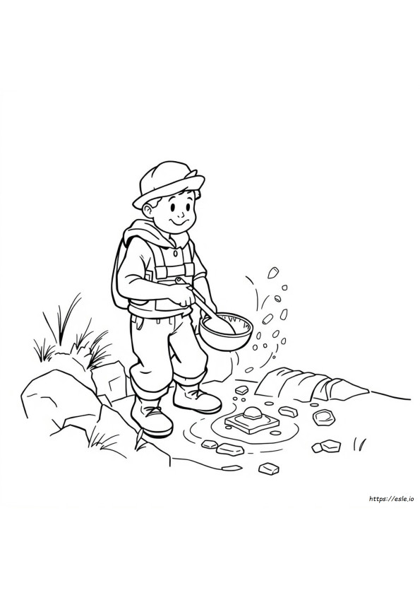 Gold Panning Coloring Pages