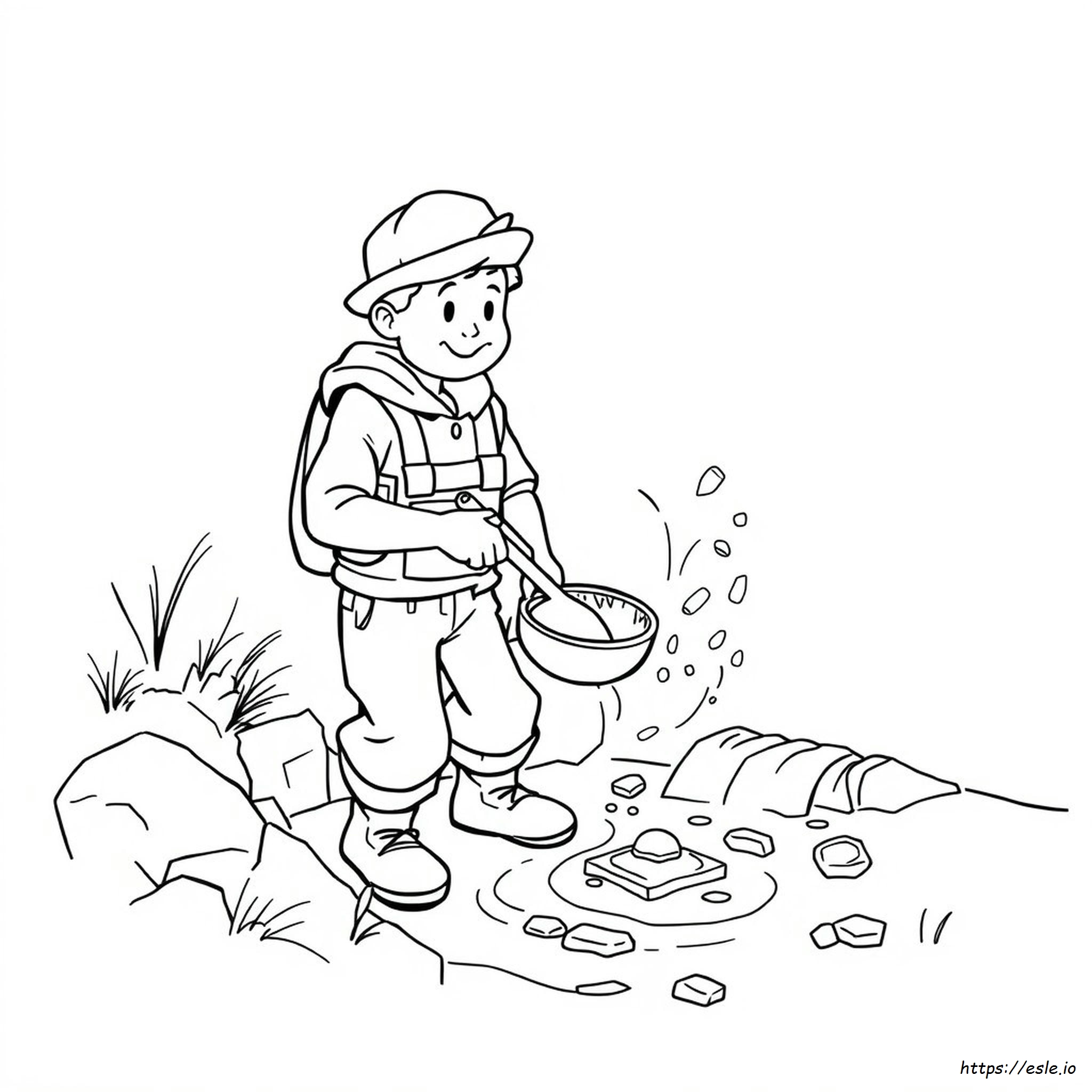 Gold Panning Coloring Pages