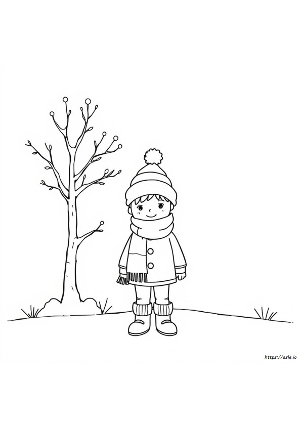 Roupas De Inverno Para Colorir