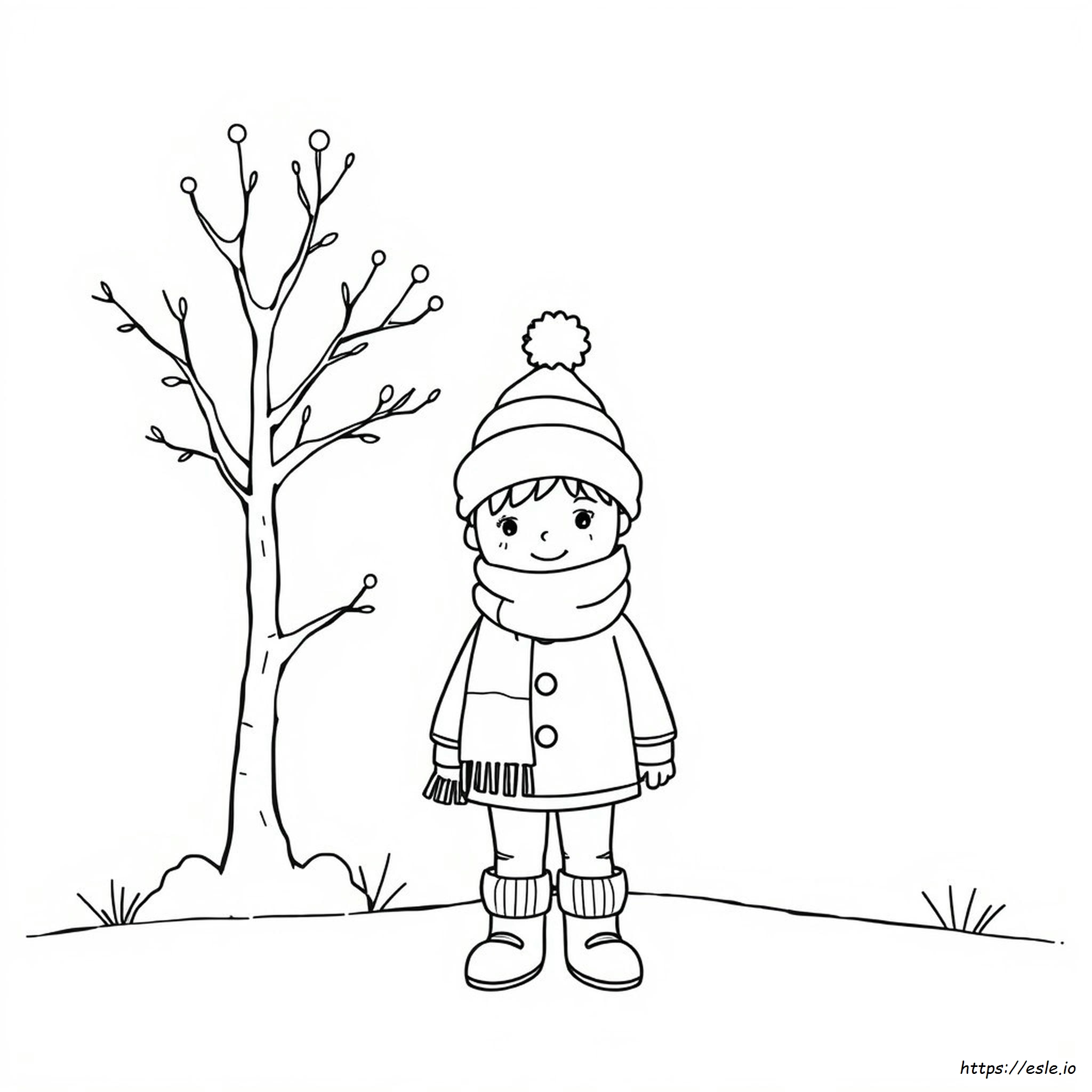 Winter Wear Coloring Pages