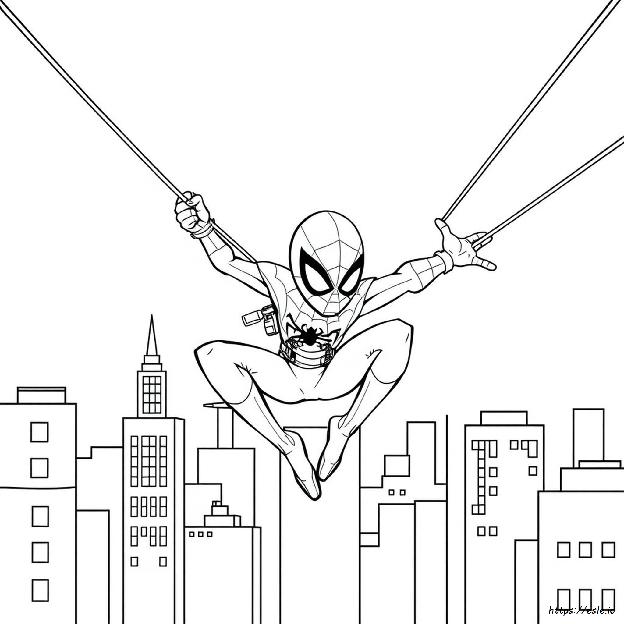 Spider Boy Cartoon Coloring Pages Free