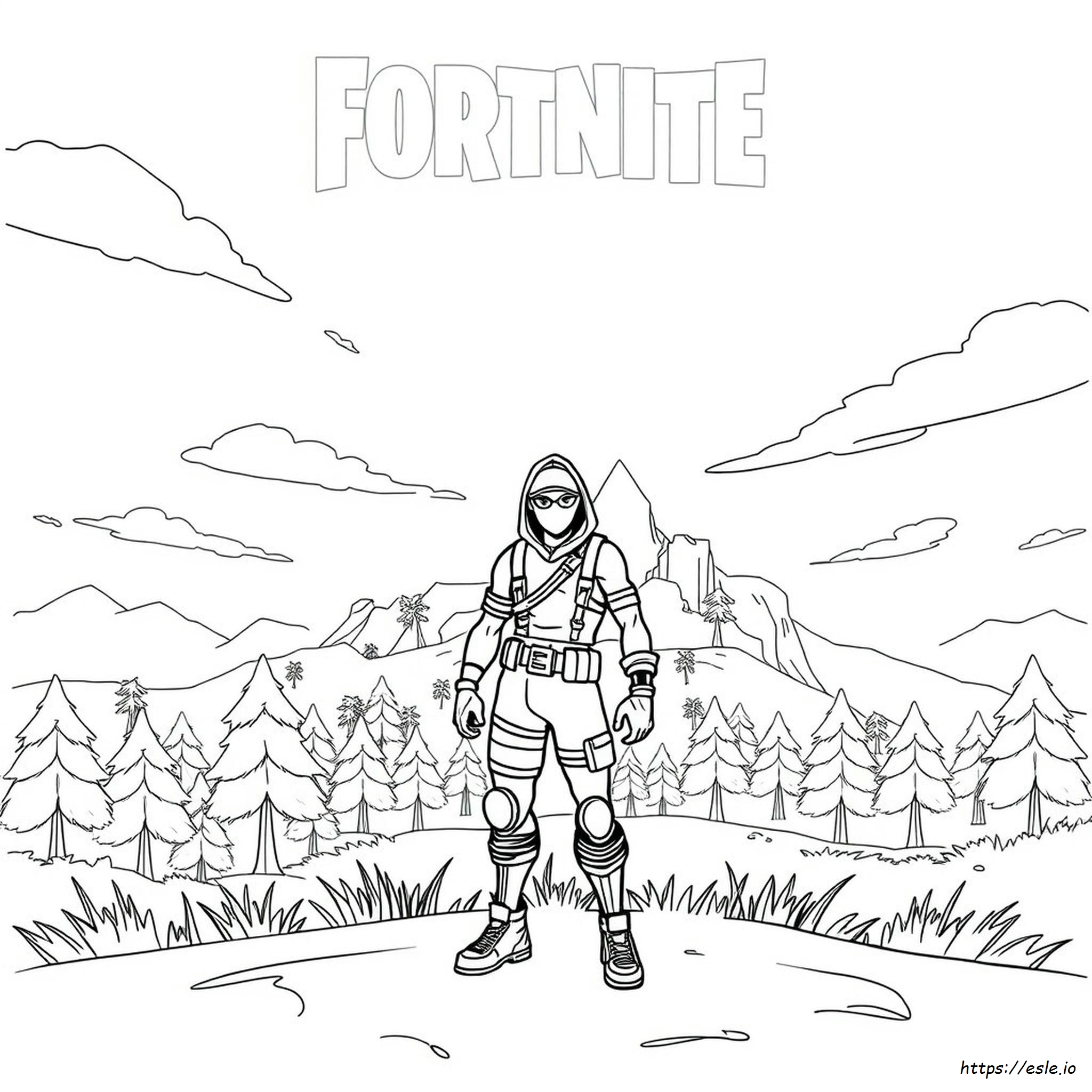 Fortnite Default Skin Coloring Page