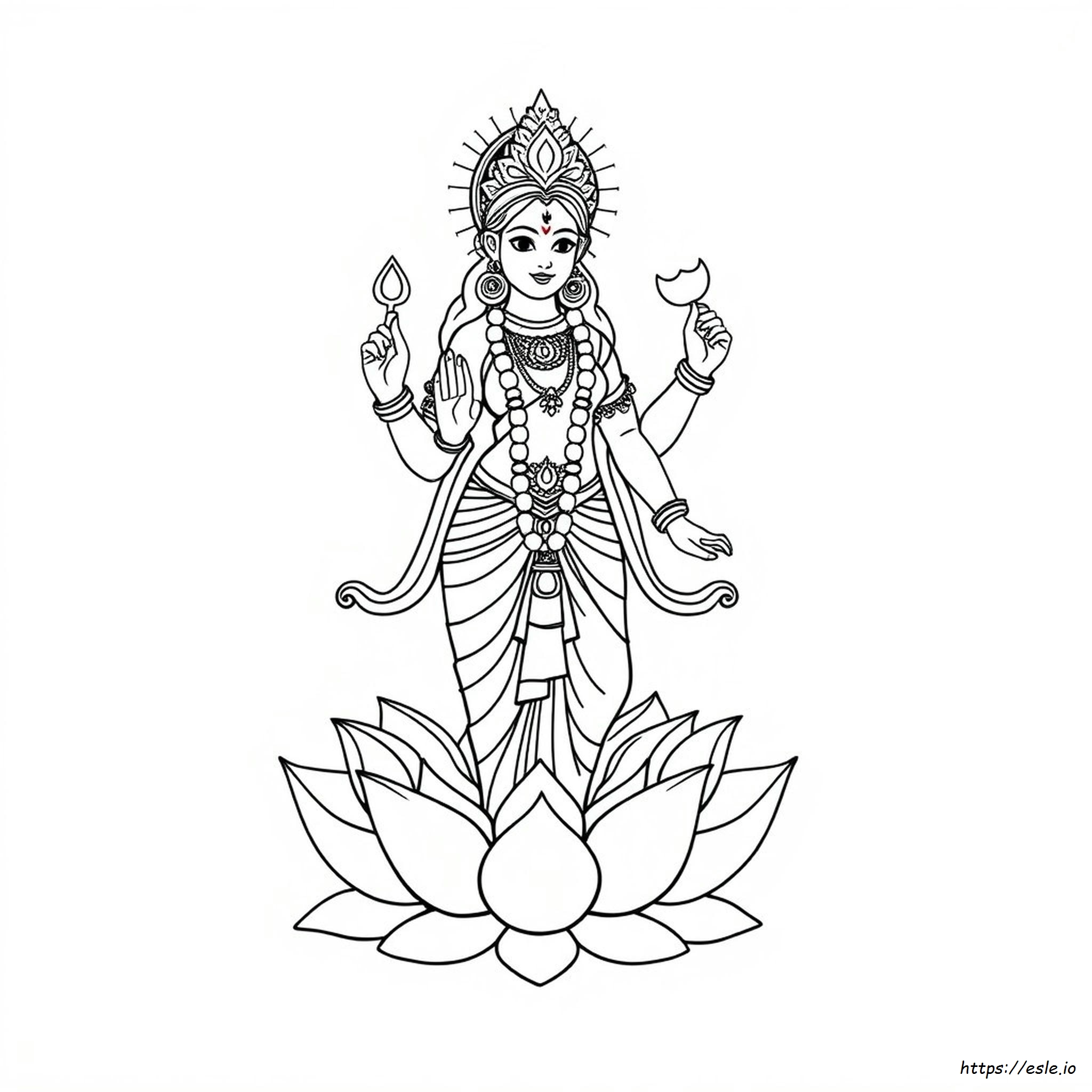 Lakshmi Mewarnai Gambar Dapat Dicetak