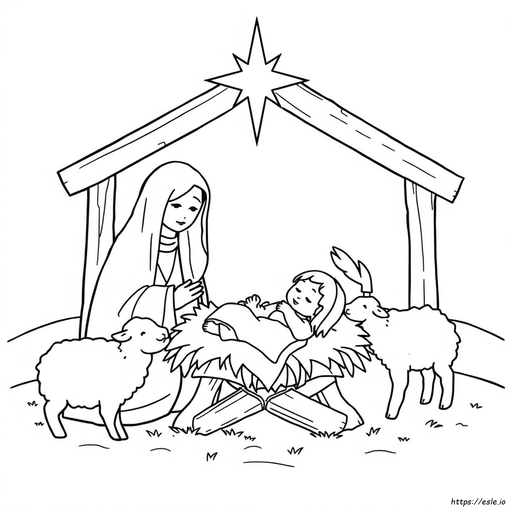 Nascimento De Cristo Para Colorir