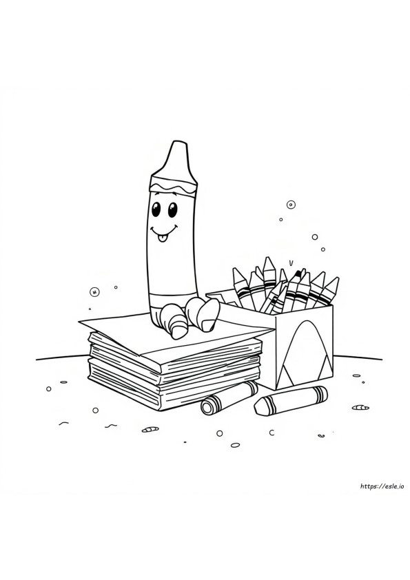 Coloring Page Of A Crayon