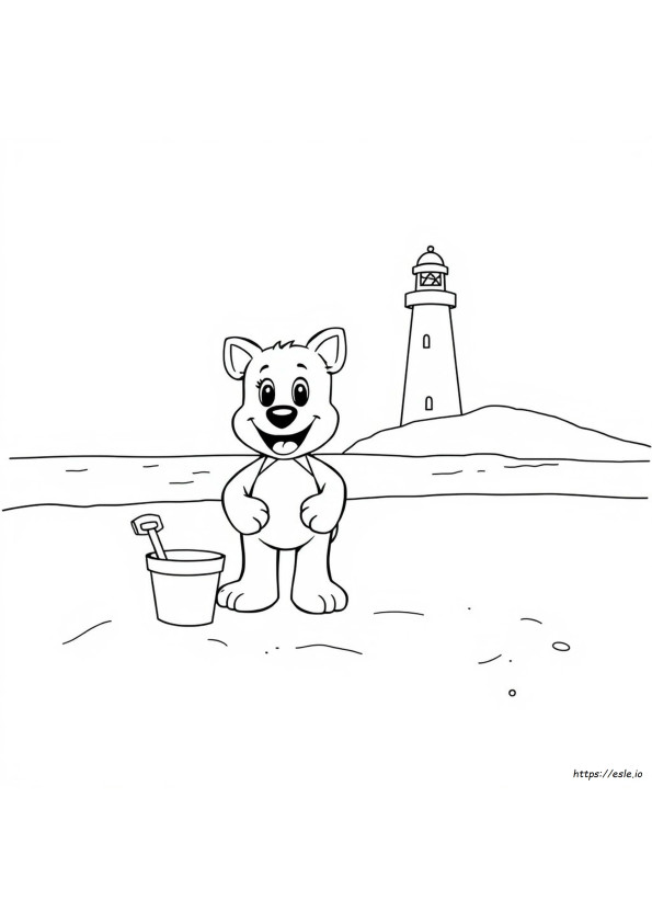 Bluey Beach Coloring Pages