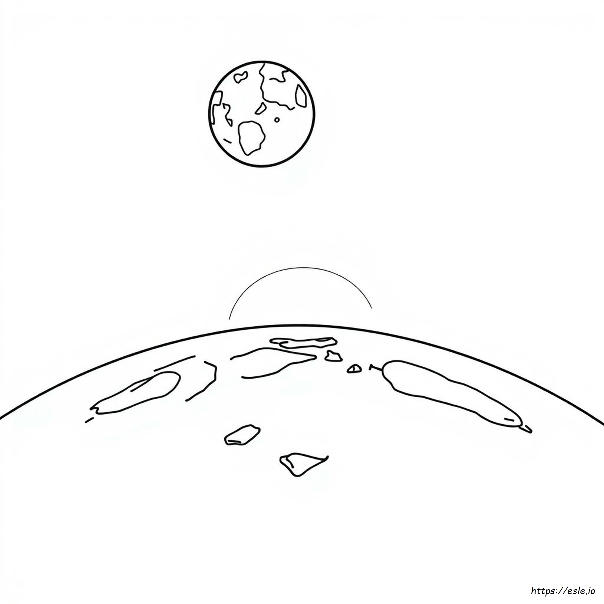 Earth Moon Sun Coloring Pages