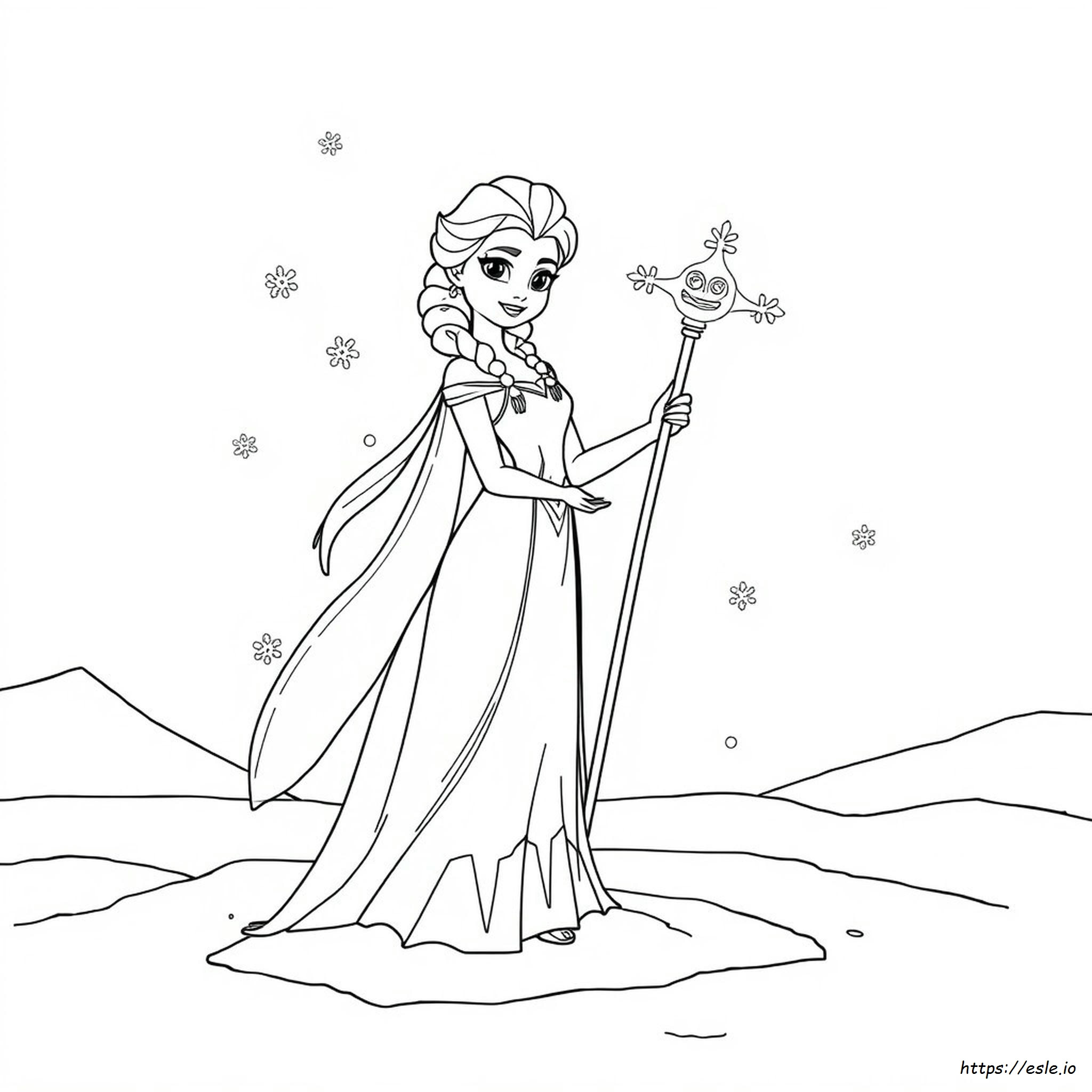 Elsa Coloring From Computer Elsa From Frozen Coloring Pages