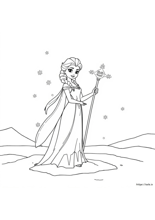 Elsa From Frozen Coloring Pages