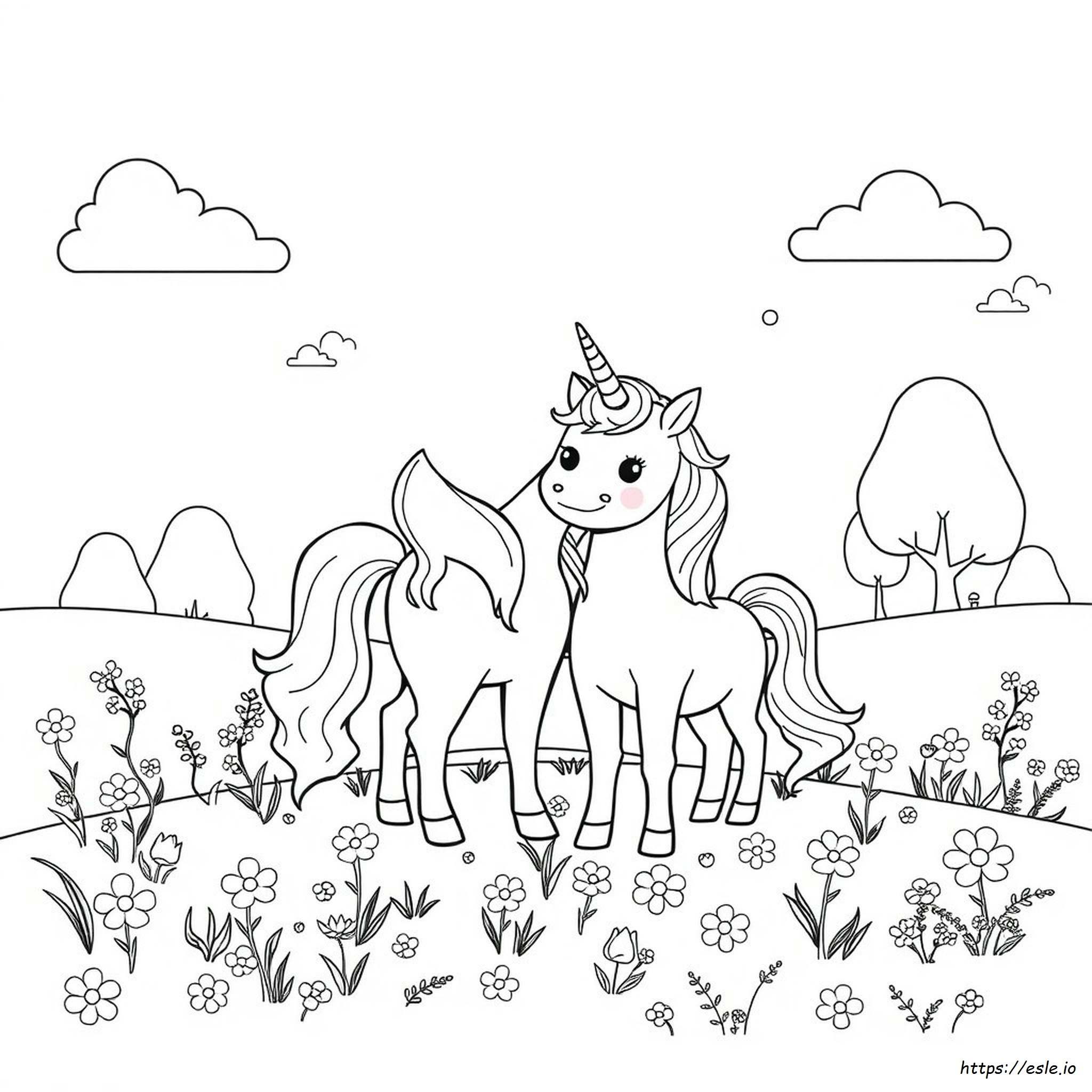 Unicorn Boba Coloring Pages