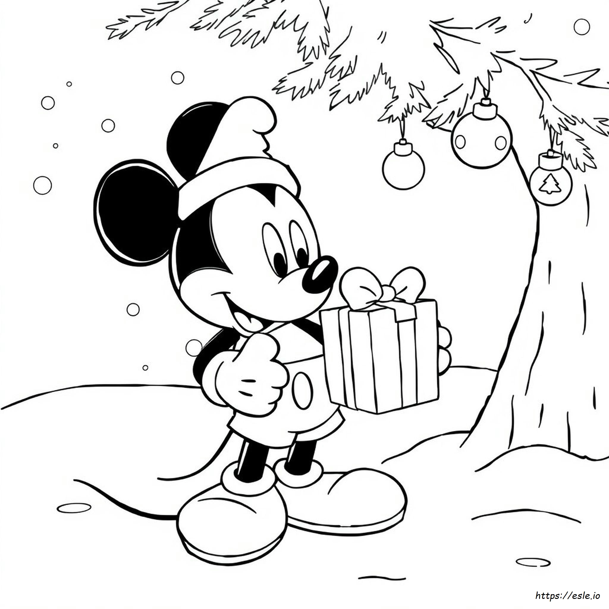 Dibujos De Mickey Mouse Navidad Para Colorear