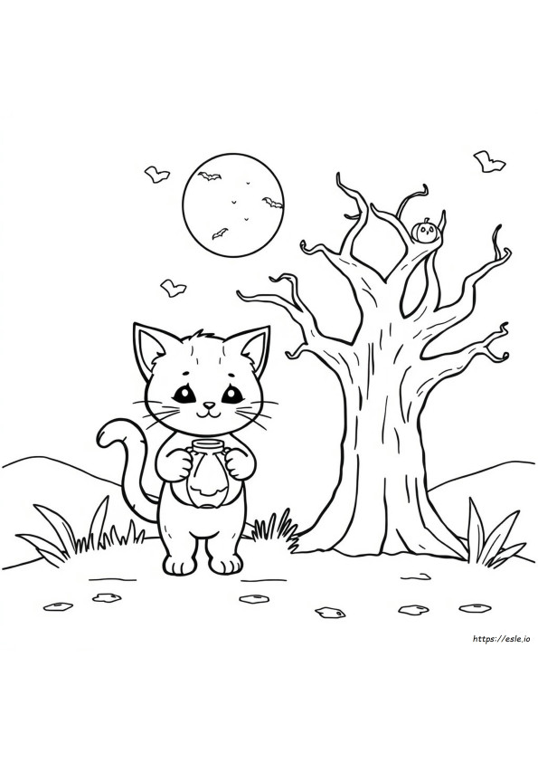 Kawaii Halloween Coloring Pages Printable