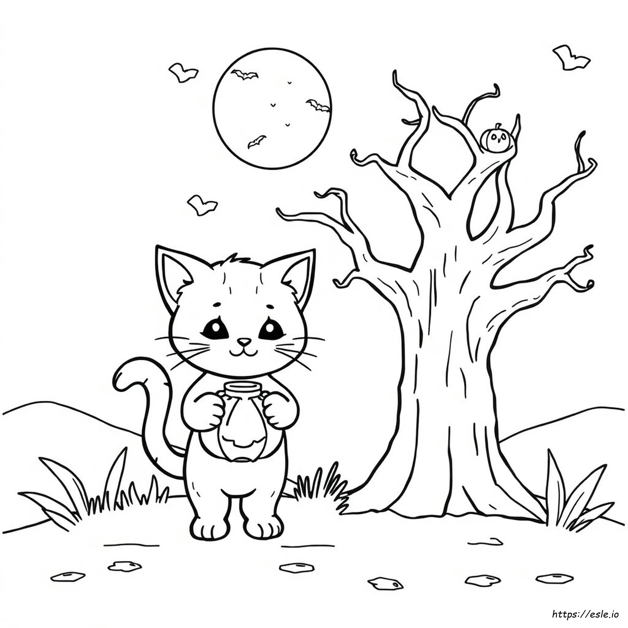 Coloriage Halloween Kawaii À Imprimer Gratuit