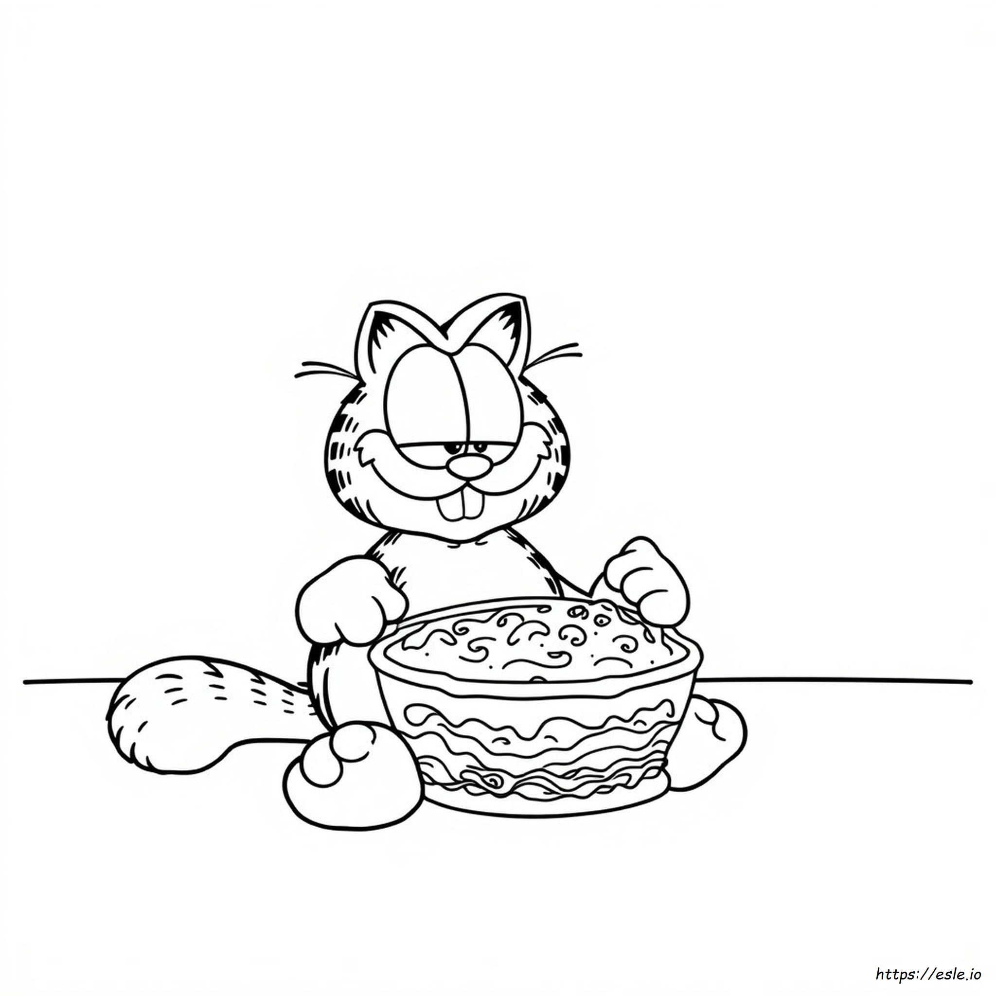 Garfield Mangia Lasagna Disegni Da Colorare