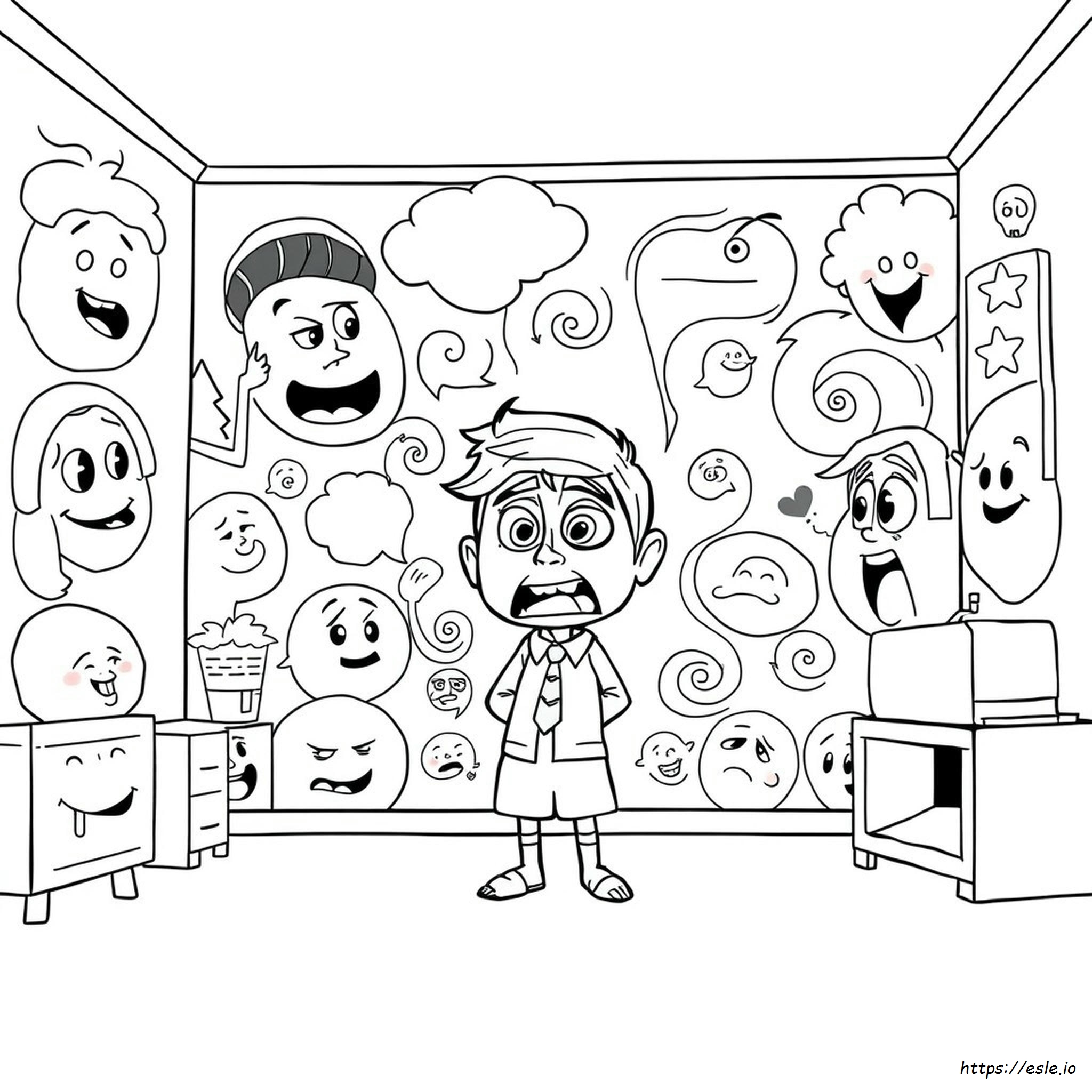 Inside Out 2 Anxiety Coloring Page Printable