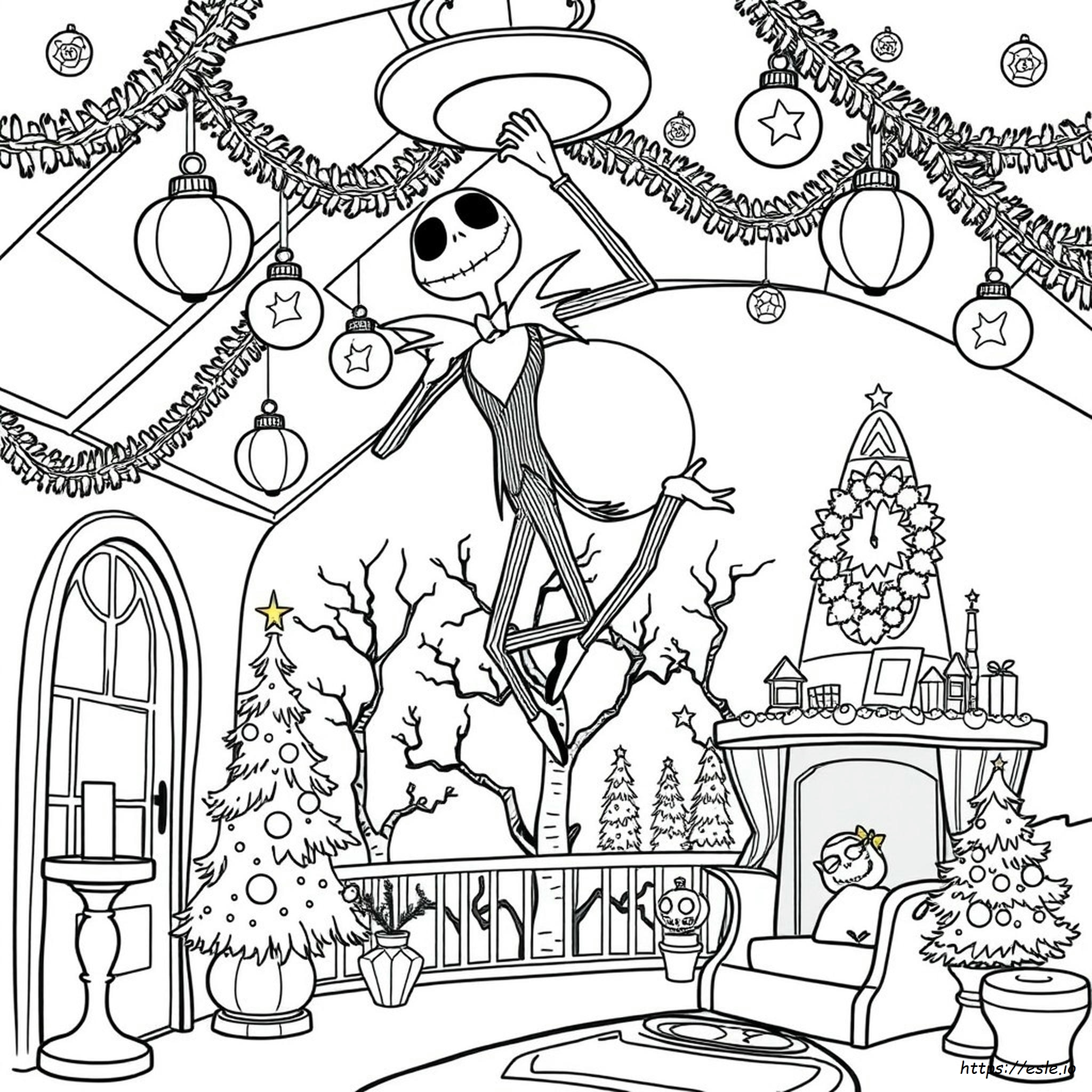 Jack Skellington Christmas Coloring Pages