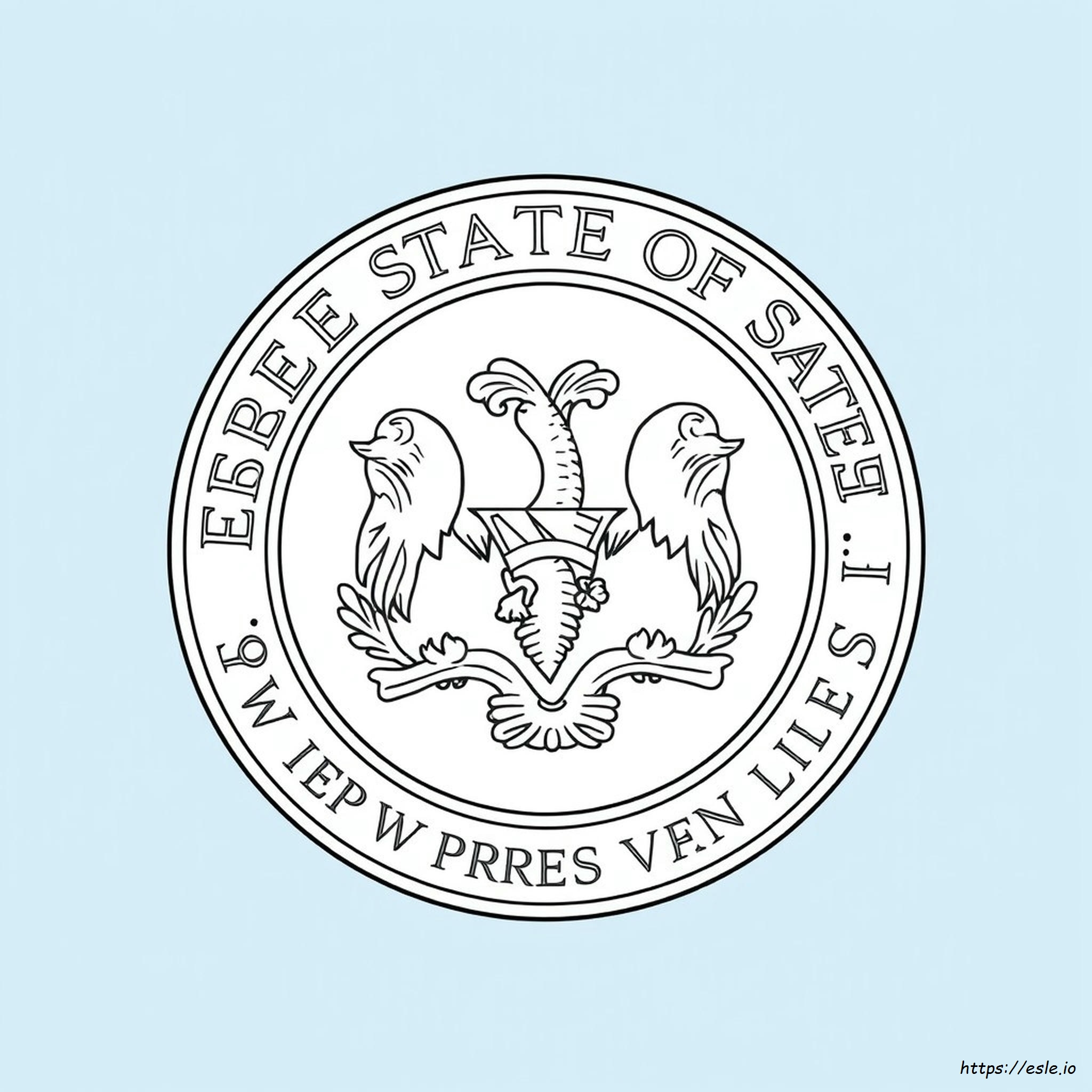 Iowa State Seal Coloring Page