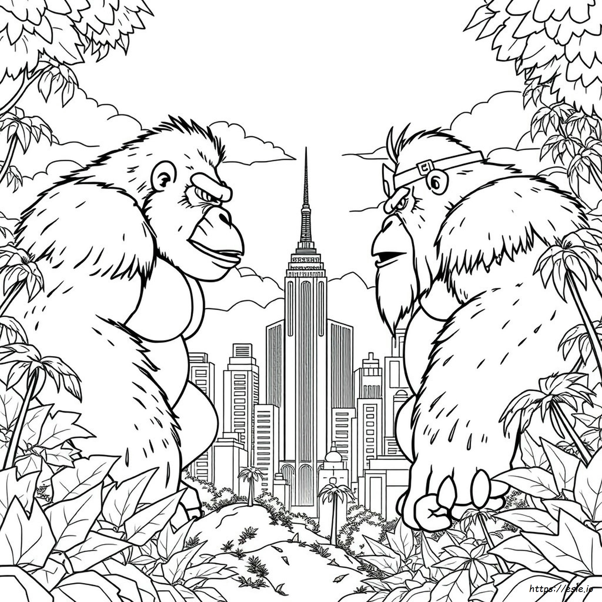 King Kong Vs Scar King Coloring Page