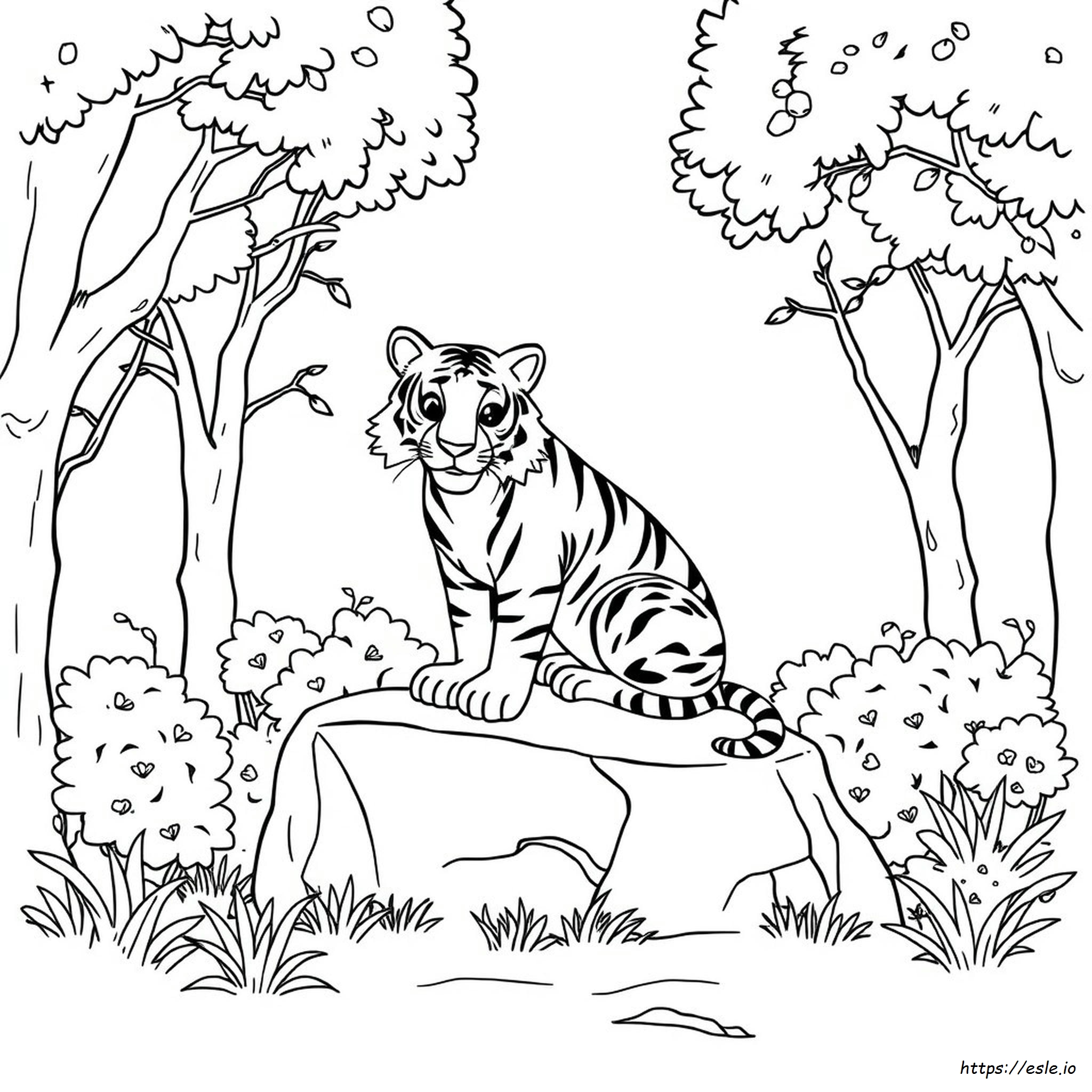 Gambar Macan Untuk Mewarnai - Gratis Untuk Dicetak