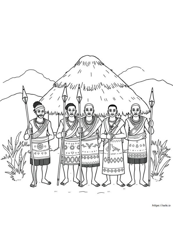 Zulu Ausmalbilder