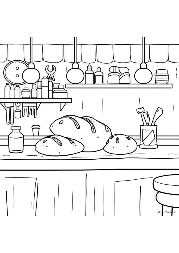 Dibujos Para Colorear De Panadería Barbería