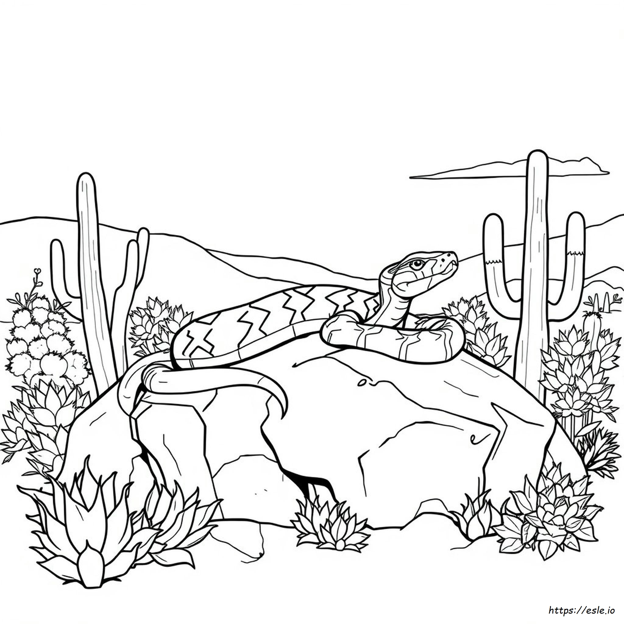 Western Diamondback Rattlesnake Coloring Pages