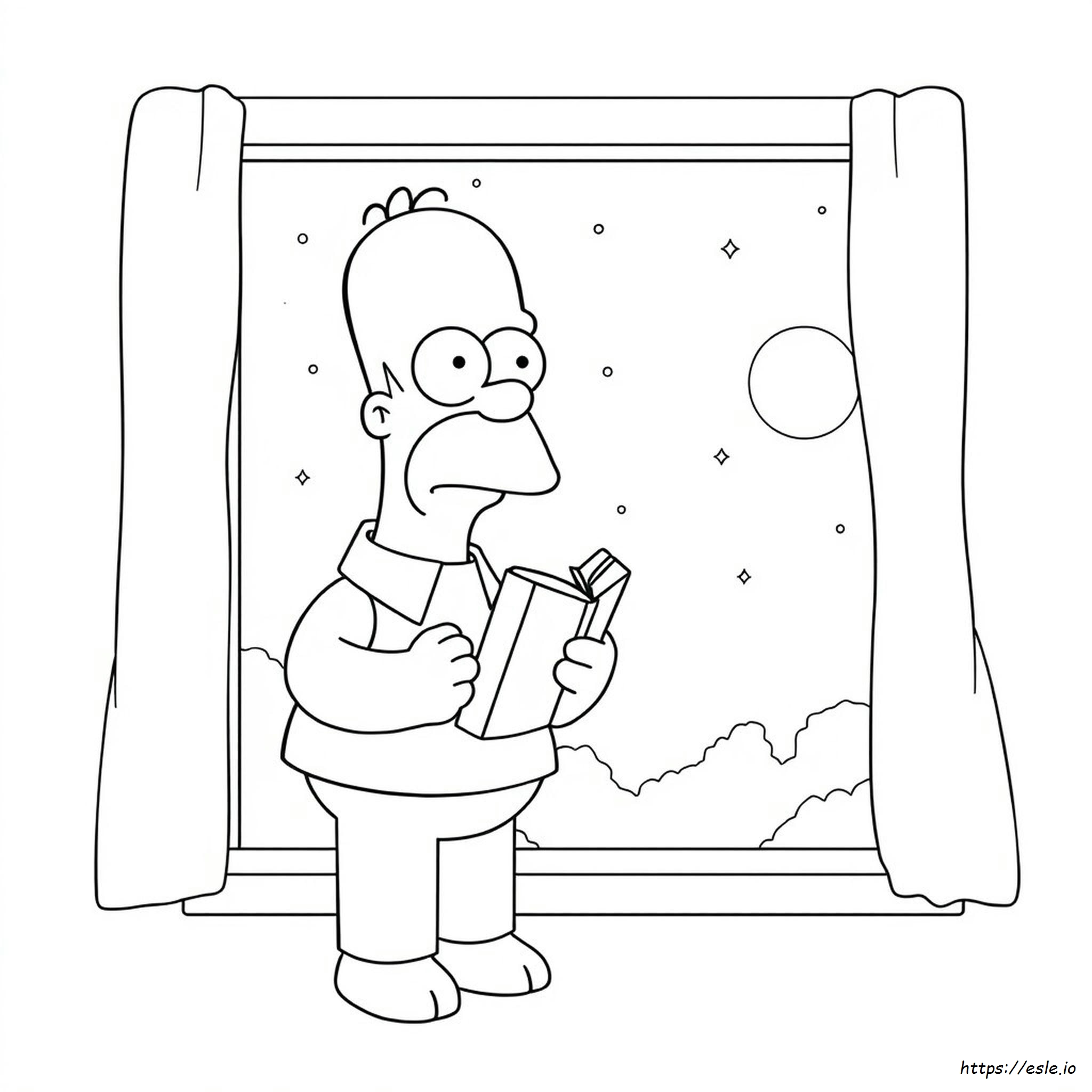 Homer Simpson Colouring In