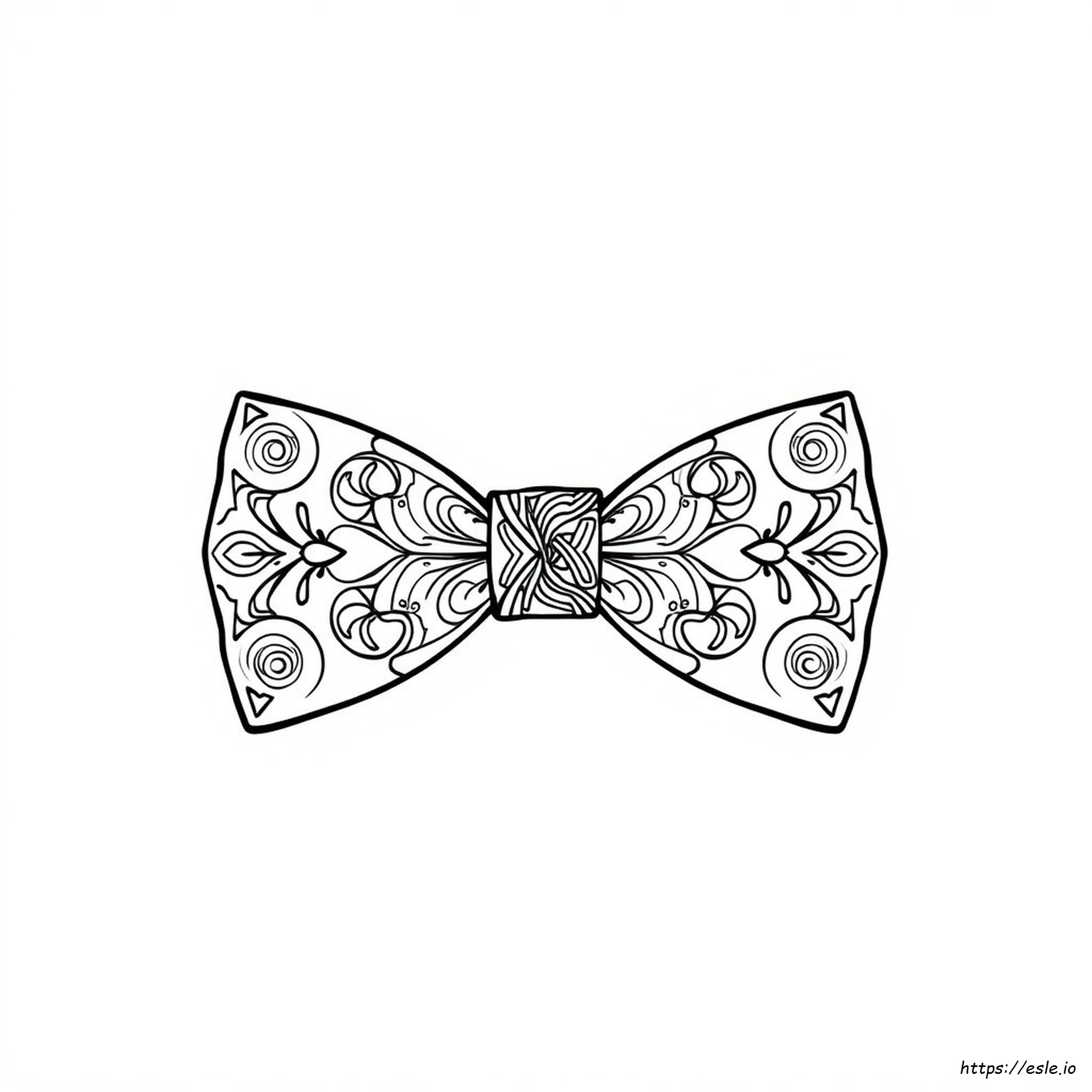 Printable Bow Tie Coloring Page