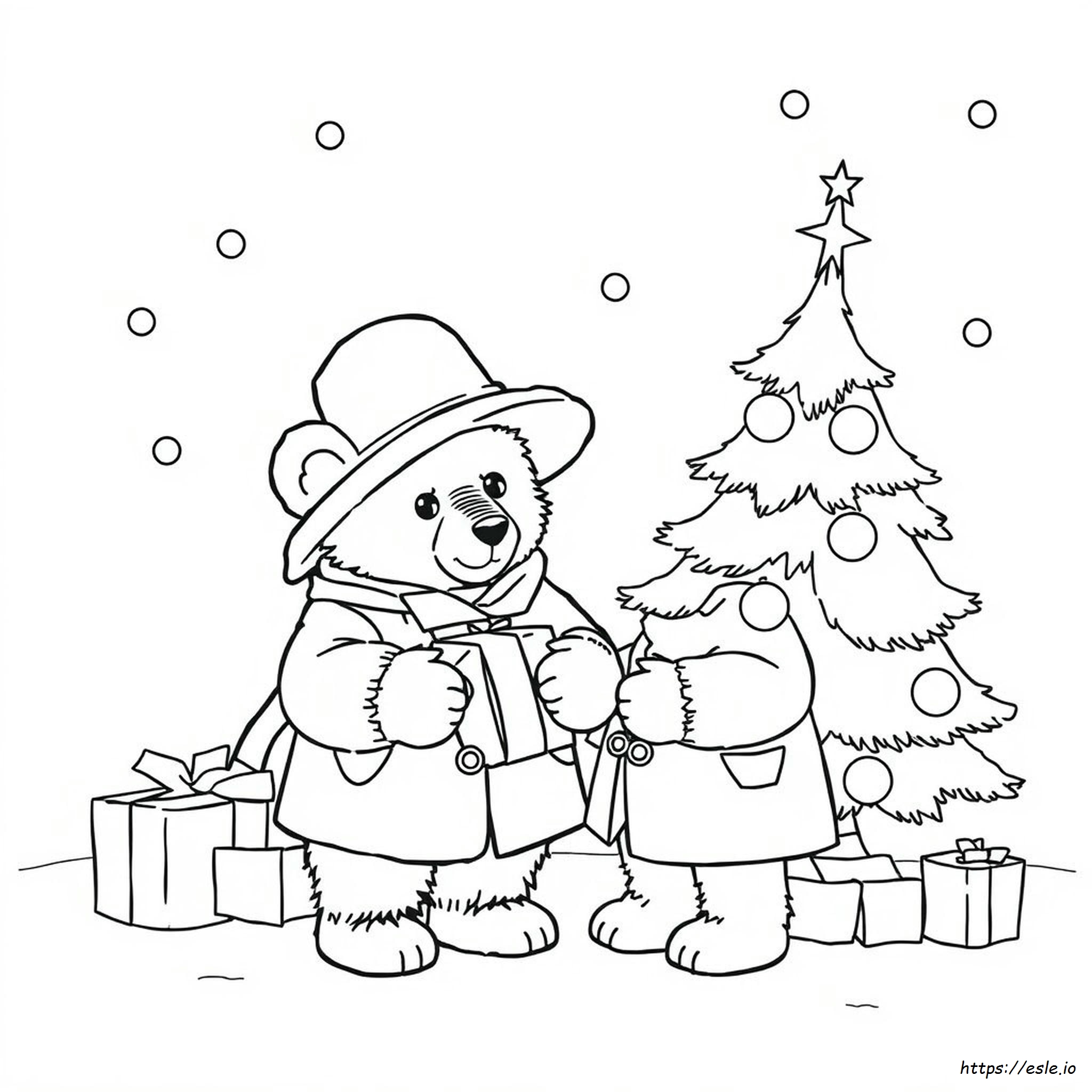 Paddington Christmas Colouring