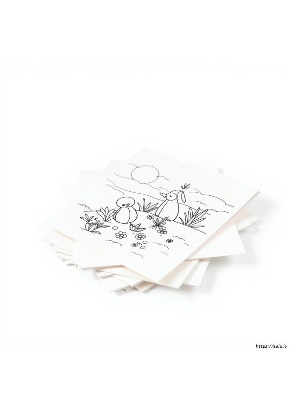 Coloring Book Watercolor Paper