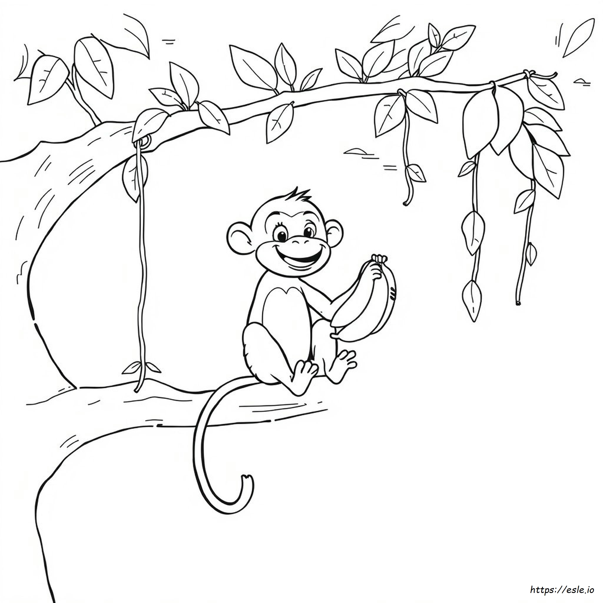 Coloring Page Of Monkey