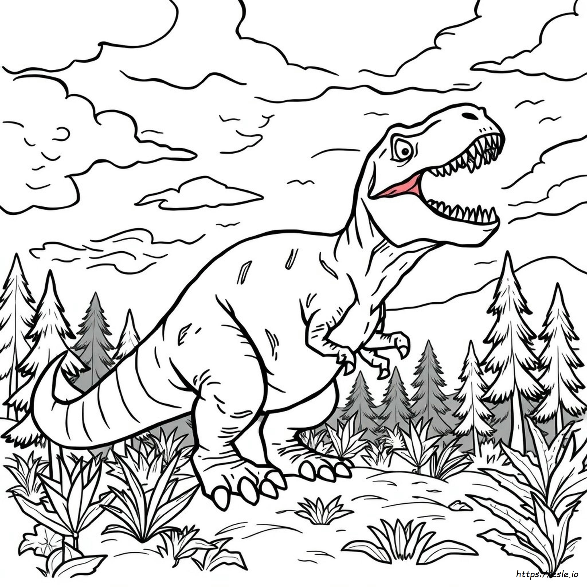 Scary Dinosaur Coloring Pages