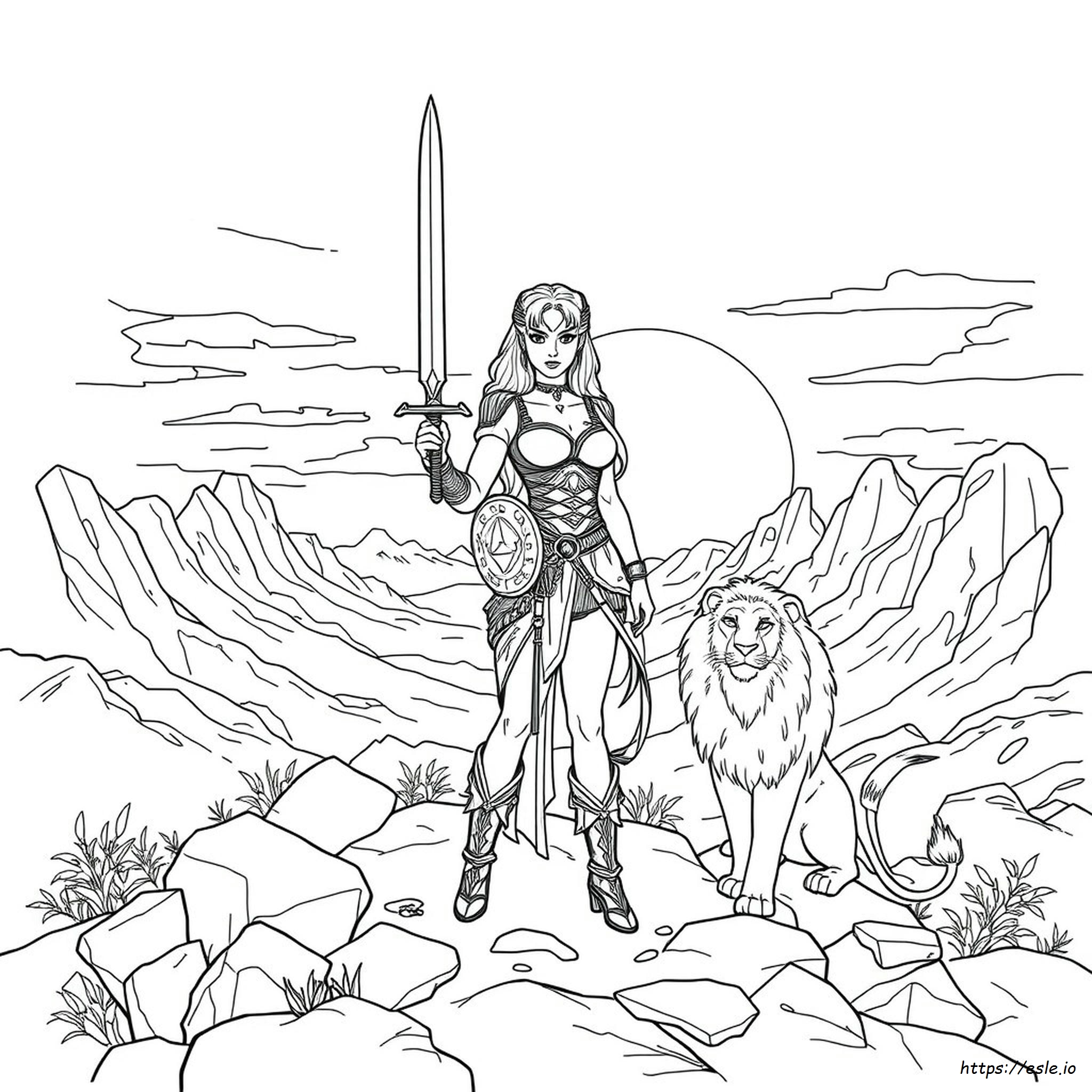 Xena Warrior Princess Coloring Pages