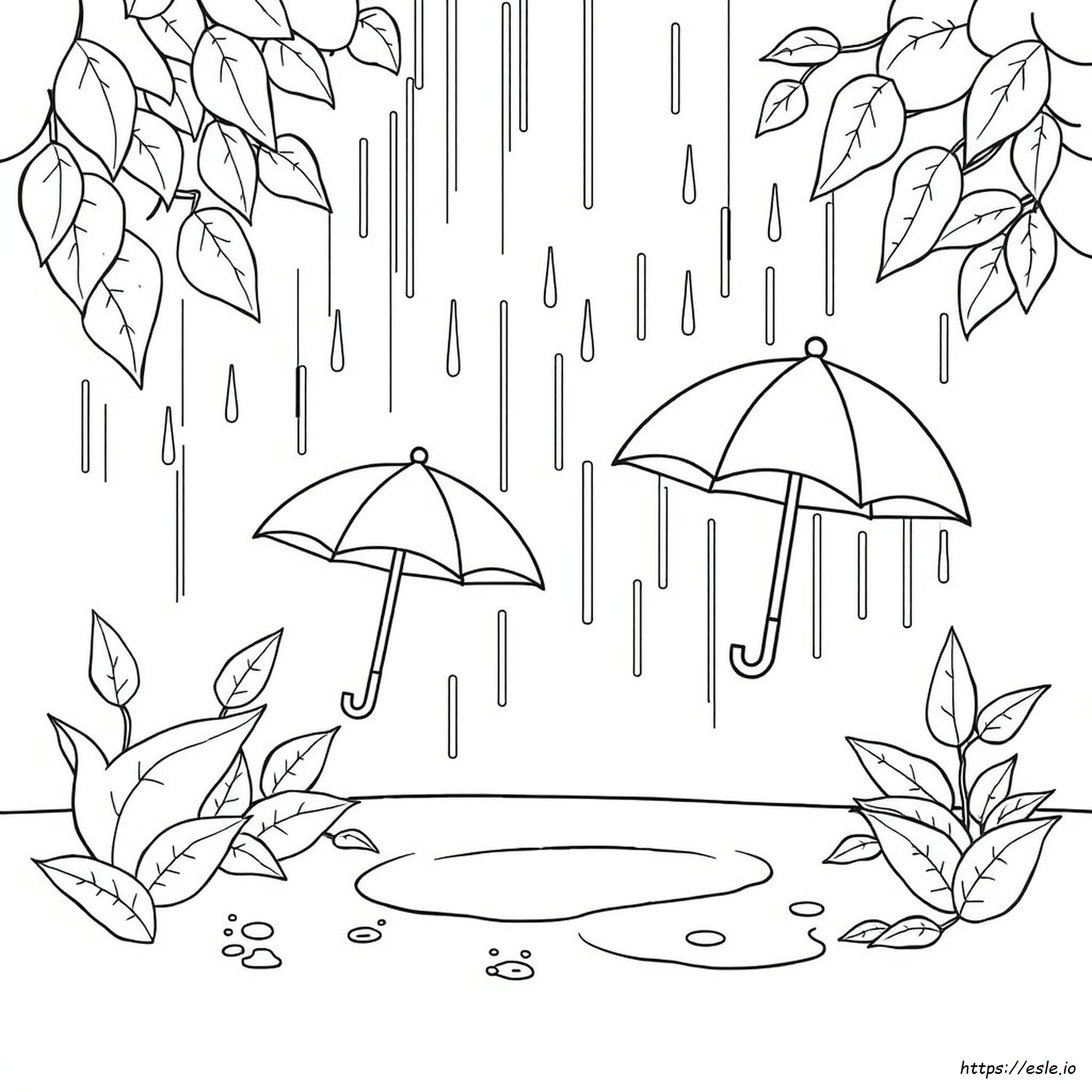 Colouring Pages Of Rainy Season